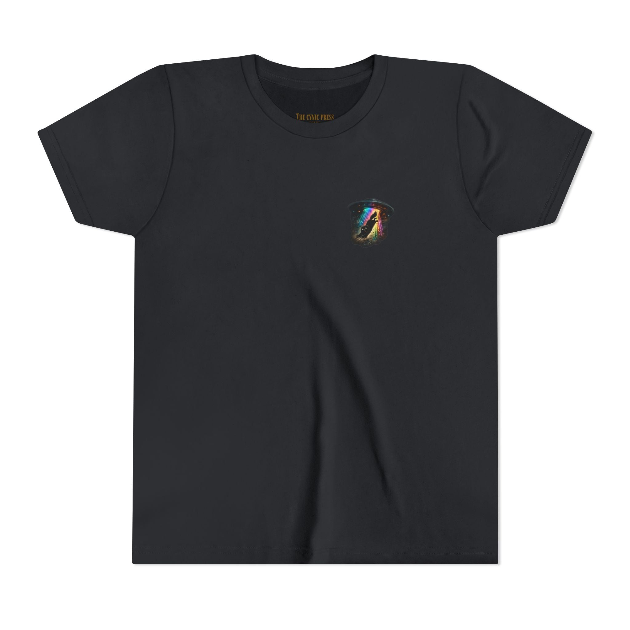 Cosmic Cruise: Jinx & Nova BMX Adventure Tee | Premium Youth Alien & Cat Graphic Shirt | Cool Kids Streetwear T-Shirt | Dual-Graphic Black T-Shirt | Youth BMX Rider Tee — Colorful Cosmic Bike Stunt T-...