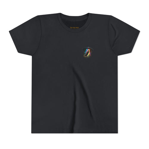 Cosmic Cruise: Jinx & Nova BMX Adventure Tee | Premium Youth Alien & Cat Graphic Shirt | Cool Kids Streetwear T-Shirt | Dual-Graphic Black T-Shirt | Youth BMX Rider Tee — Colorful Cosmic Bike Stunt T-...