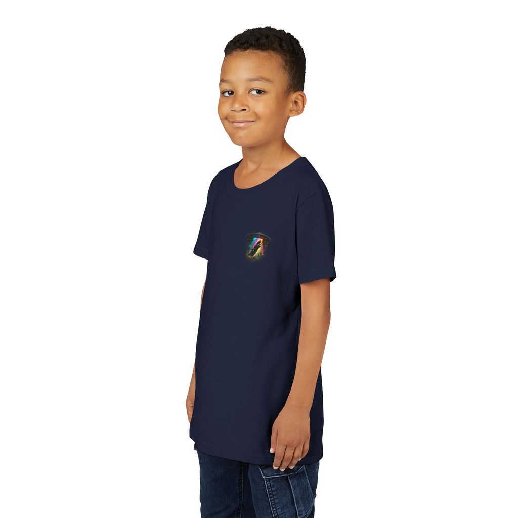 Cosmic Cruise: Jinx & Nova BMX Adventure Tee | Premium Youth Alien & Cat Graphic Shirt | Cool Kids Streetwear T-Shirt | Dual-Graphic Black T-Shirt | Youth BMX Rider Tee — Colorful Cosmic Bike Stunt T-...