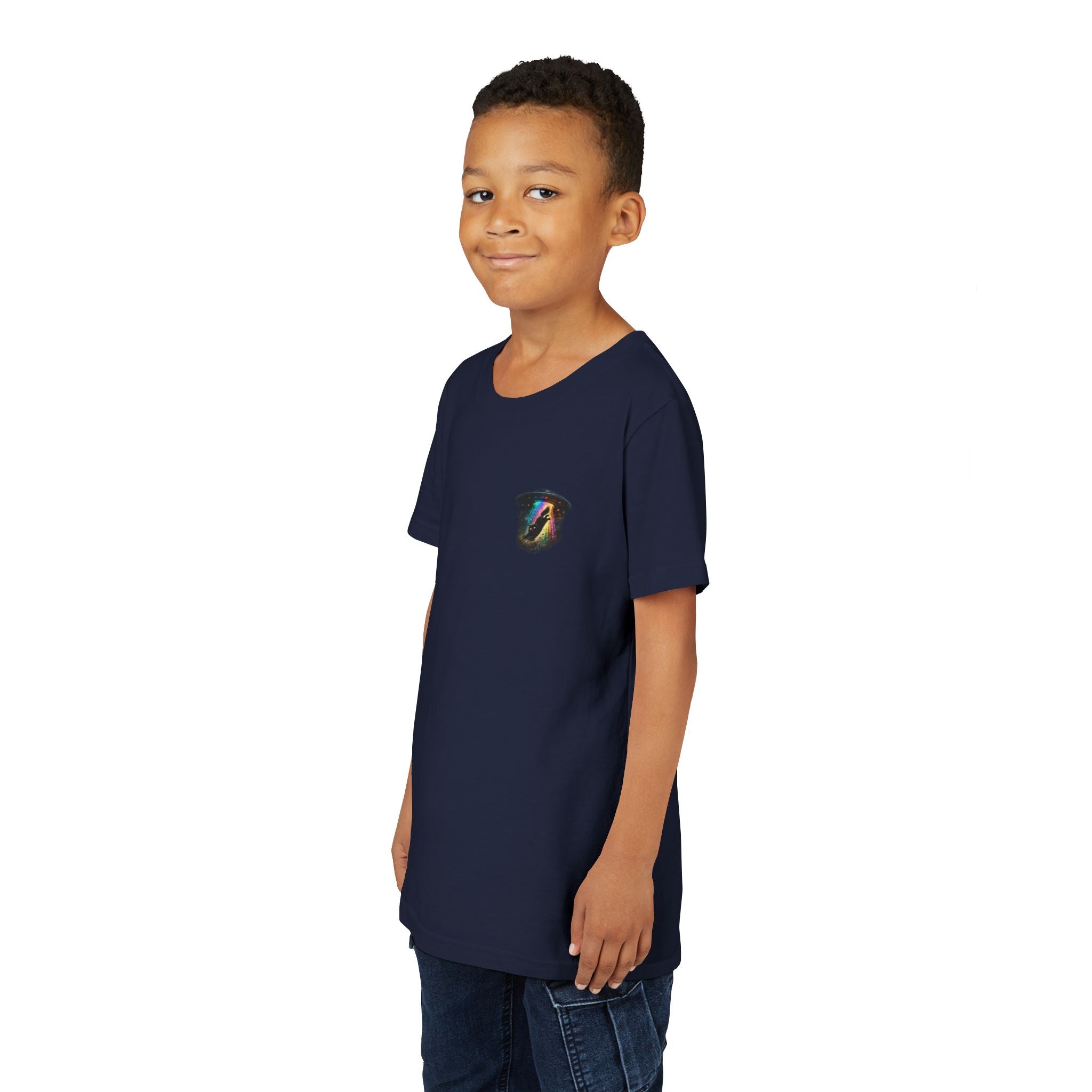 Cosmic Cruise: Jinx & Nova BMX Adventure Tee | Premium Youth Alien & Cat Graphic Shirt | Cool Kids Streetwear T-Shirt | Dual-Graphic Black T-Shirt | Youth BMX Rider Tee — Colorful Cosmic Bike Stunt T-...