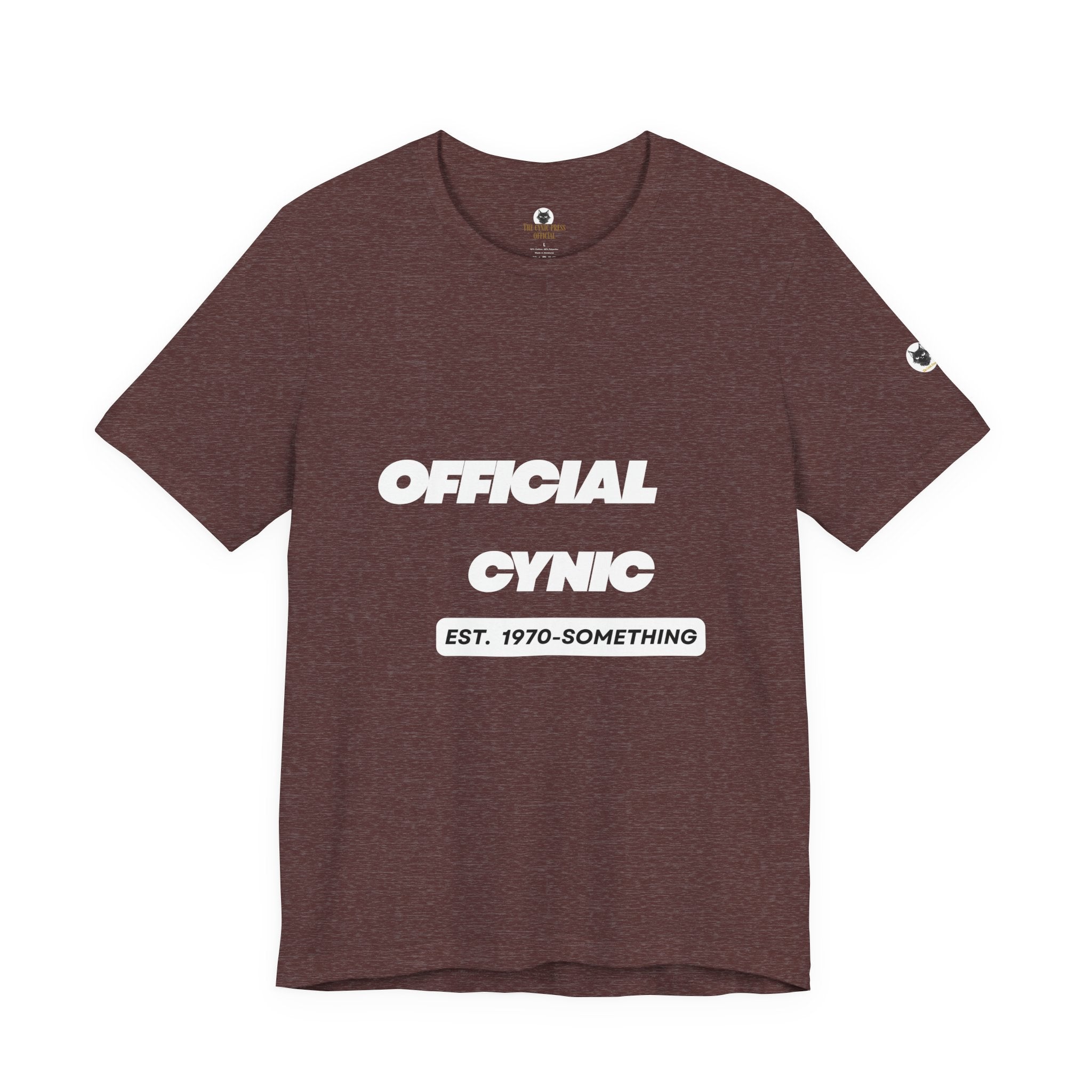 Official Cynic T-Shirt – "Est. 1970-Something" Vintage Humor Tee | Custom Official Cynic T-Shirt | Personalized Vintage Graphic Humor Tee | Custom Year or Decade Unisex Shirt