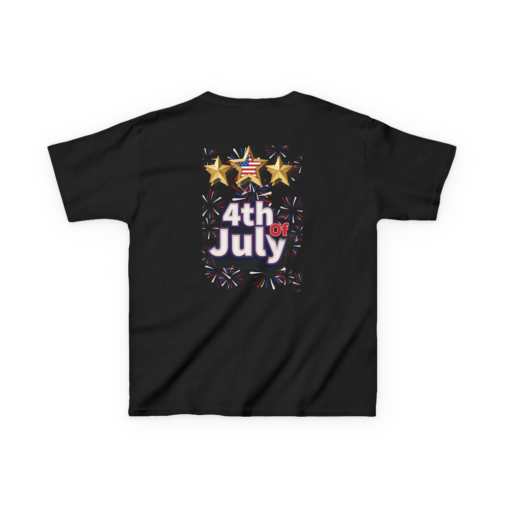 Kids 4th of July Shirt | Patriotic Fireworks & Stars Graphic Tee for Toddlers and Youth