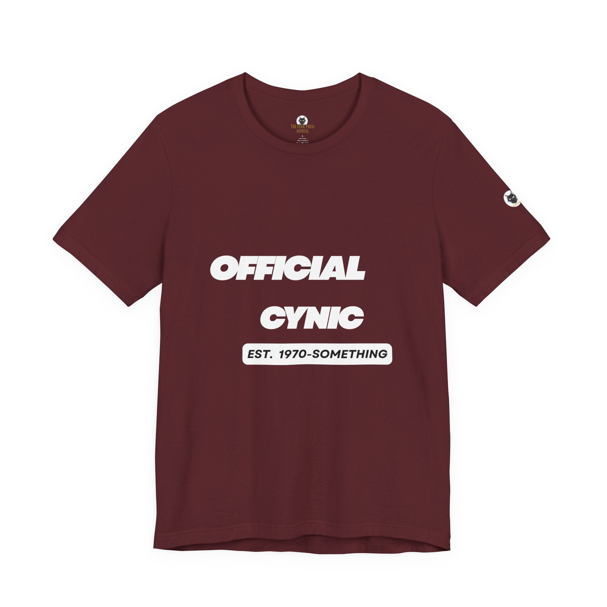 Official Cynic T-Shirt – "Est. 1970-Something" Vintage Humor Tee | Custom Official Cynic T-Shirt | Personalized Vintage Graphic Humor Tee | Custom Year or Decade Unisex Shirt