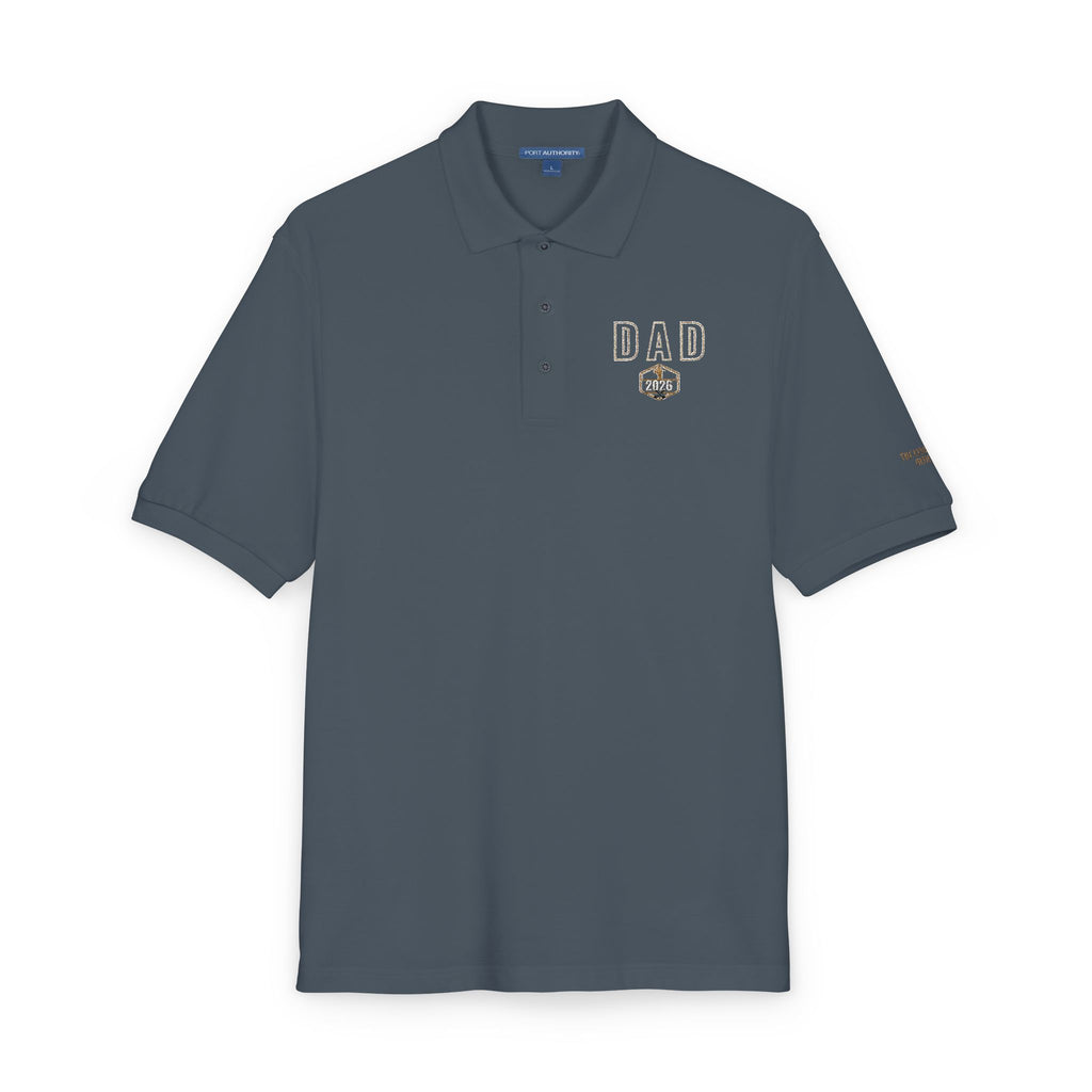 Embroidered Floral Crest Polo Shirt - Premium Father's Day Gift - Elegant Men's Business Casual Golf Polo