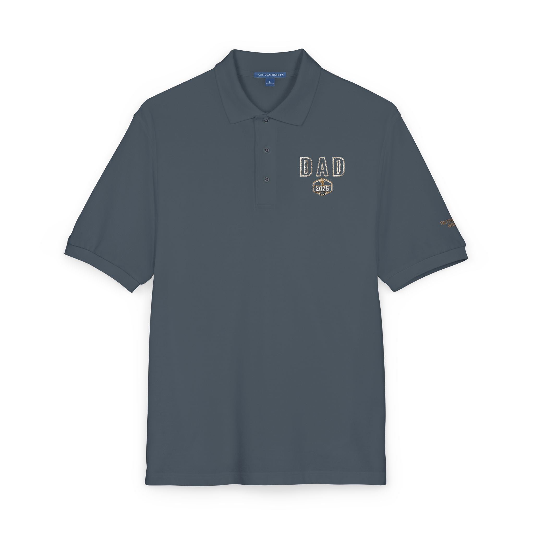 Embroidered Floral Crest Polo Shirt - Premium Father's Day Gift - Elegant Men's Business Casual Golf Polo