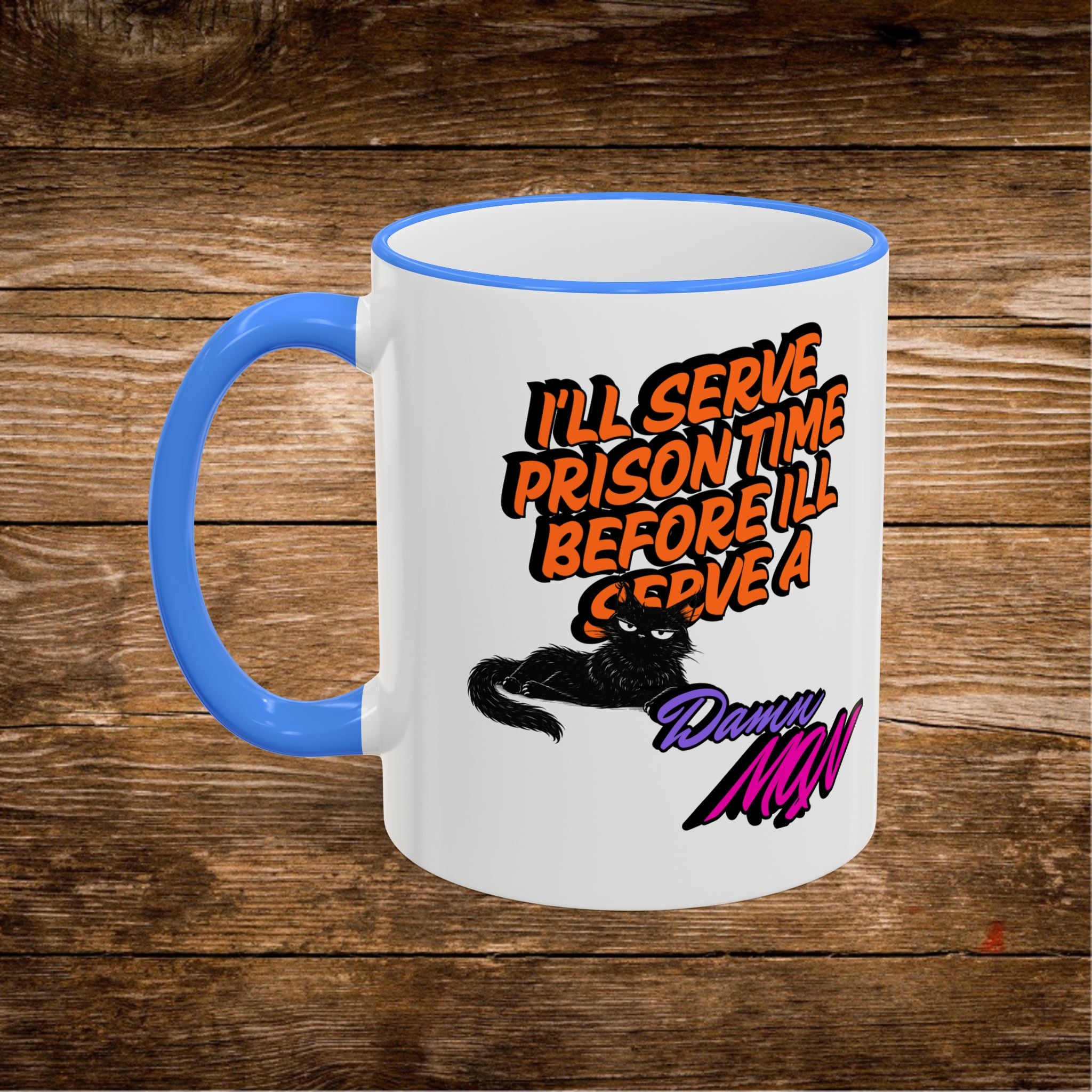 Mug à Anse et Bordure Contrastées Citation Chat Sassy | 325ml 440ml
