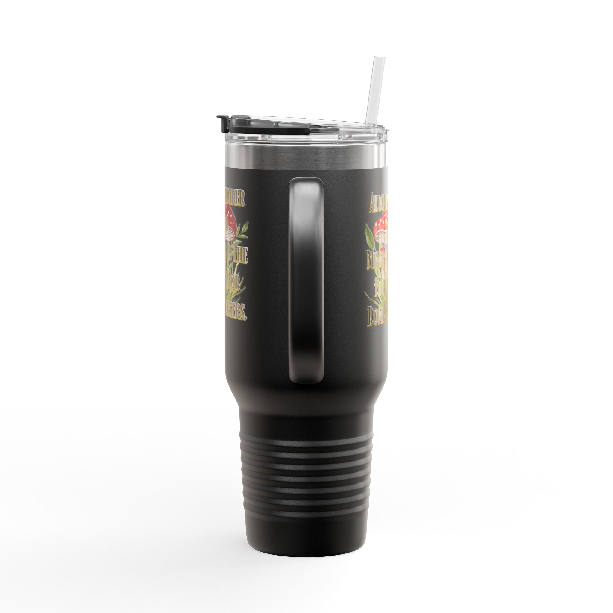 40oz Insulated Mushroom Travel Mug | Gothic Cottagecore Coffee Tumbler | Dark Cottage Etiquette