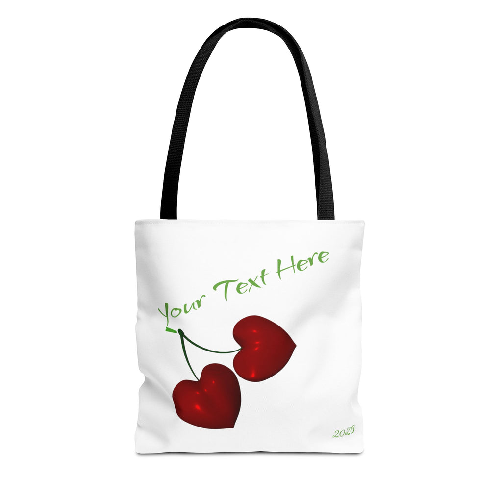 Cherry Hearts Name Tote Bag | Personalized Script _ Name | SanctuaryEssentials