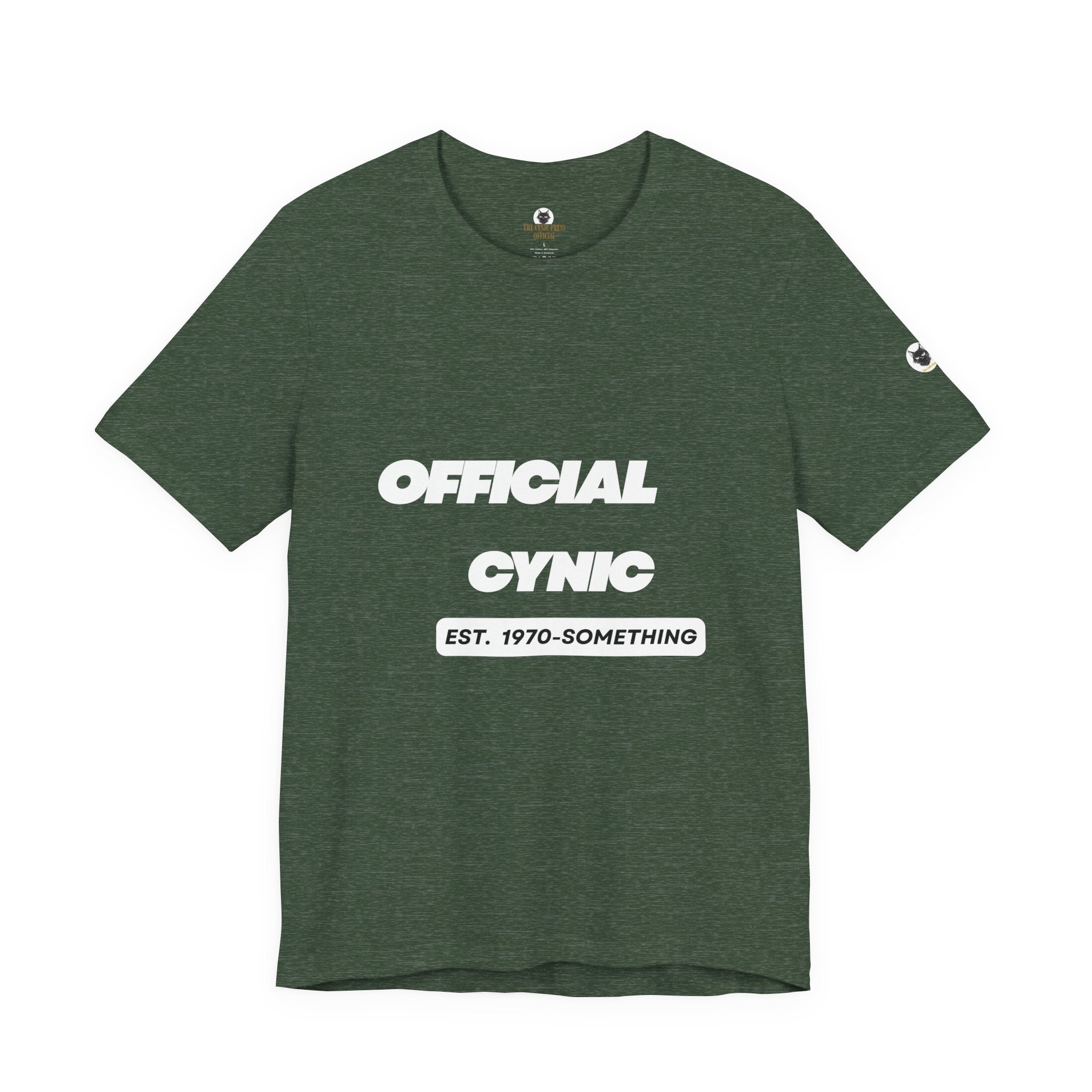 Official Cynic T-Shirt – "Est. 1970-Something" Vintage Humor Tee | Custom Official Cynic T-Shirt | Personalized Vintage Graphic Humor Tee | Custom Year or Decade Unisex Shirt