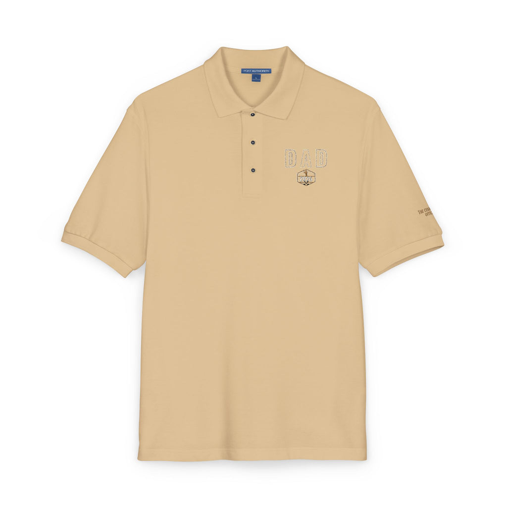 Embroidered Floral Crest Polo Shirt - Premium Father's Day Gift - Elegant Men's Business Casual Golf Polo
