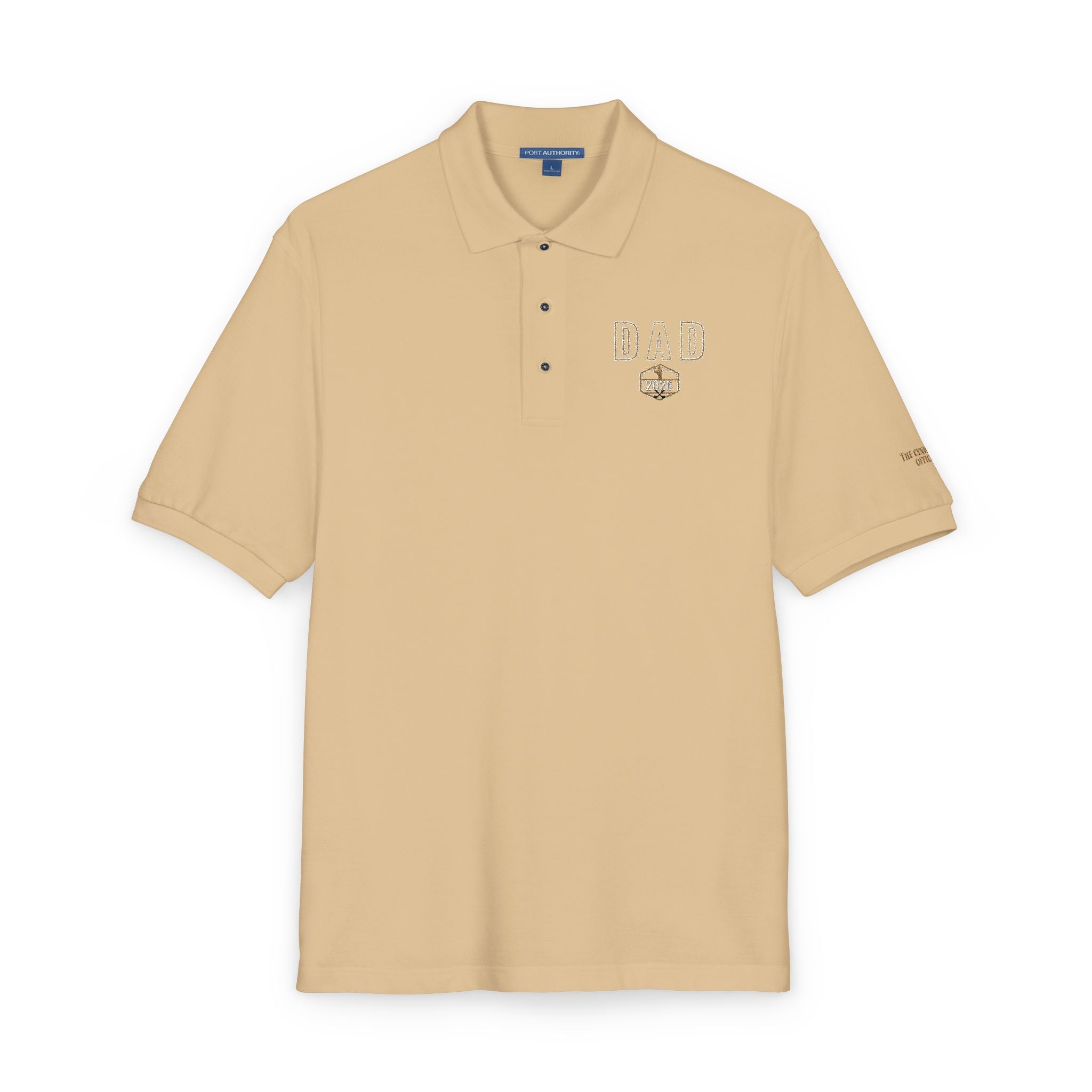 Embroidered Floral Crest Polo Shirt - Premium Father's Day Gift - Elegant Men's Business Casual Golf Polo