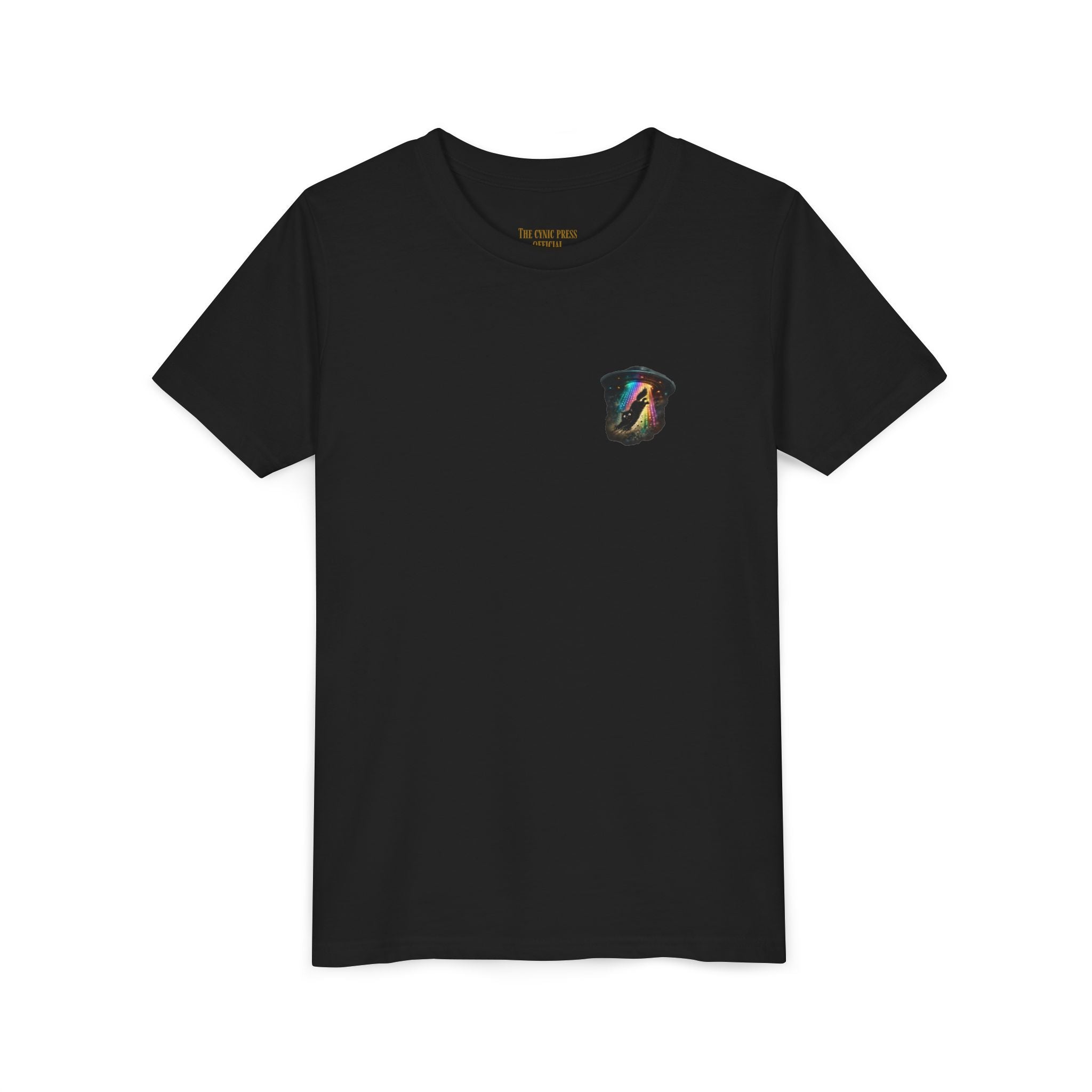 Cosmic Cruise: Jinx & Nova BMX Adventure Tee | Premium Youth Alien & Cat Graphic Shirt | Cool Kids Streetwear T-Shirt | Dual-Graphic Black T-Shirt | Youth BMX Rider Tee — Colorful Cosmic Bike Stunt T-...