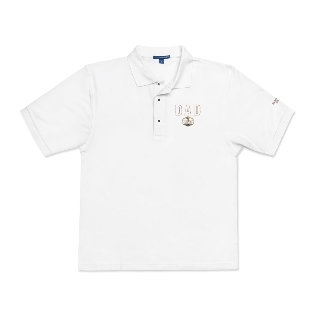 Embroidered Floral Crest Polo Shirt - Premium Father's Day Gift - Elegant Men's Business Casual Golf Polo
