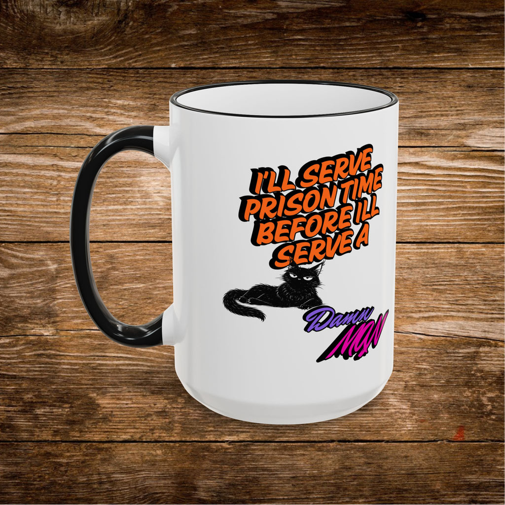 Mug à Anse et Bordure Contrastées Citation Chat Sassy | 325ml 440ml