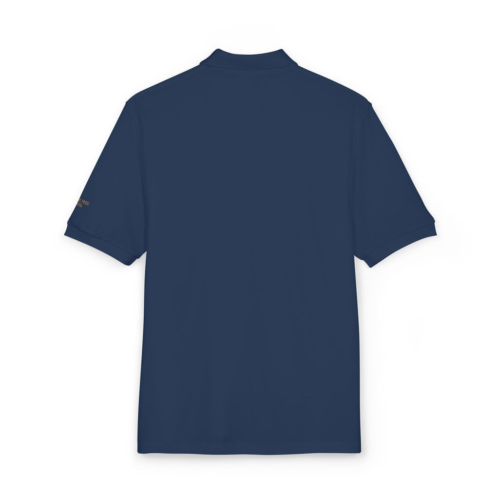Embroidered Floral Crest Polo Shirt - Premium Father's Day Gift - Elegant Men's Business Casual Golf Polo