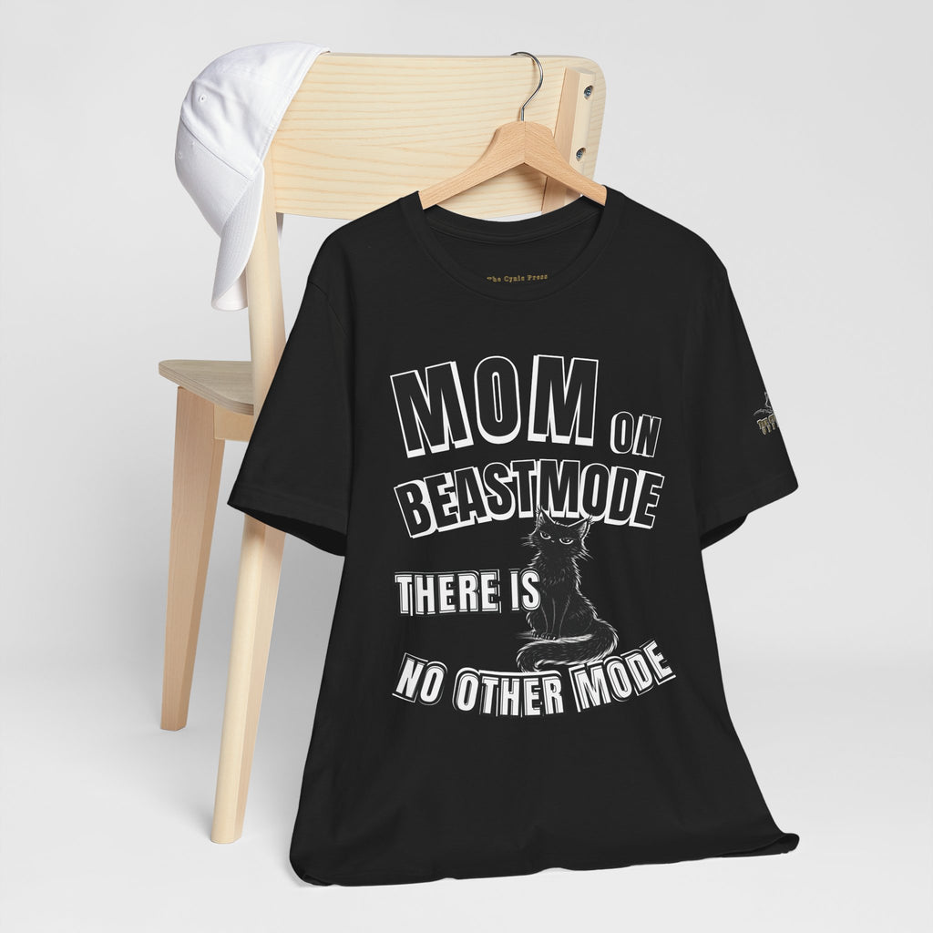 Mom on Beast Mode Shirt – Funny Cat Mom Tee – Strong Mom Graphic T-Shirt – Mother’s Day Gift Idea-Mom Tee
