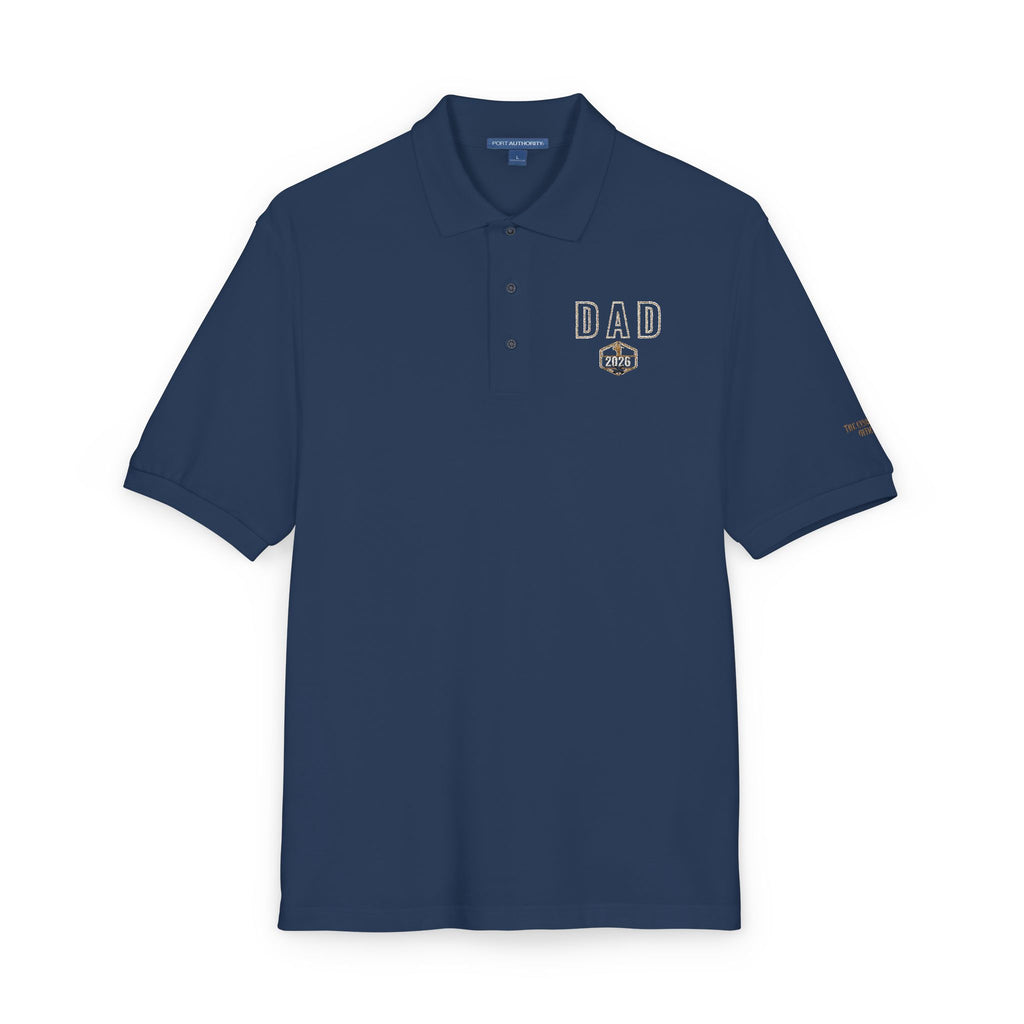 Embroidered Floral Crest Polo Shirt - Premium Father's Day Gift - Elegant Men's Business Casual Golf Polo