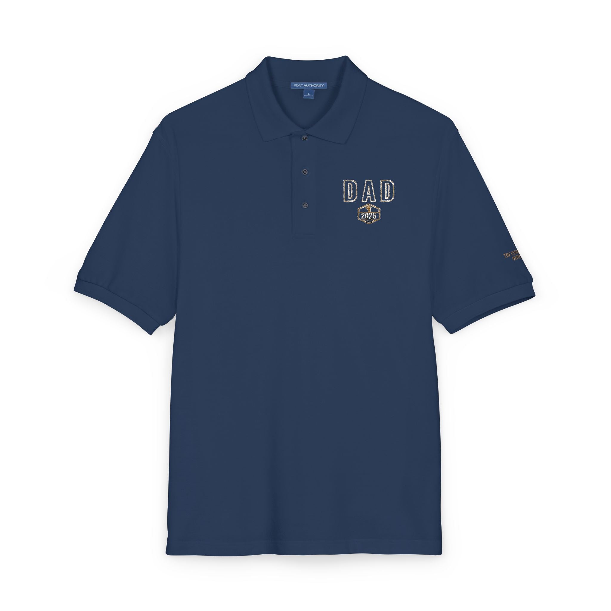 Embroidered Floral Crest Polo Shirt - Premium Father's Day Gift - Elegant Men's Business Casual Golf Polo