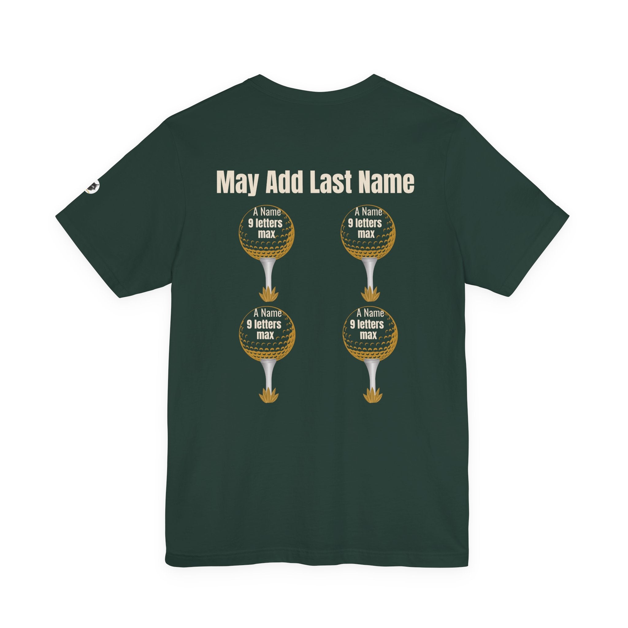Personalized Father's Day Golf Shirt | Custom Last Name Dad Golf Tee | Kids Names on Golf Balls Shirt Gift for Dad Grandpa