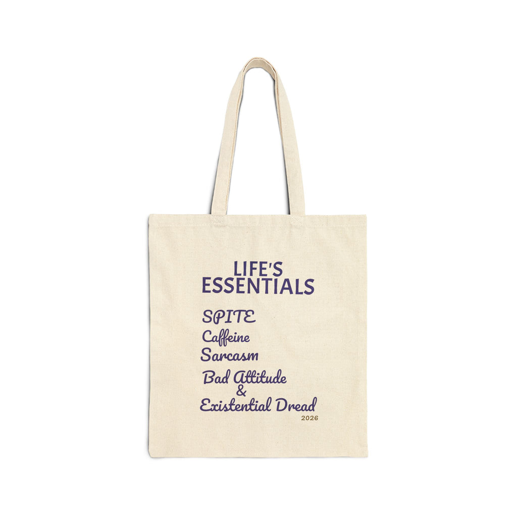 Caffeine Spite Quote Tote Bag | Cotton Canvas Carryall | SanctuaryEssentials