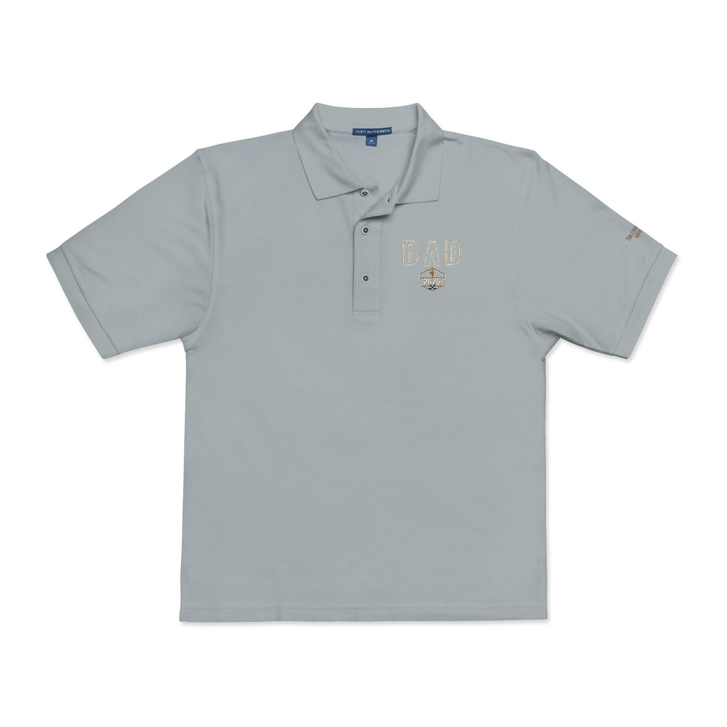 Embroidered Floral Crest Polo Shirt - Premium Father's Day Gift - Elegant Men's Business Casual Golf Polo