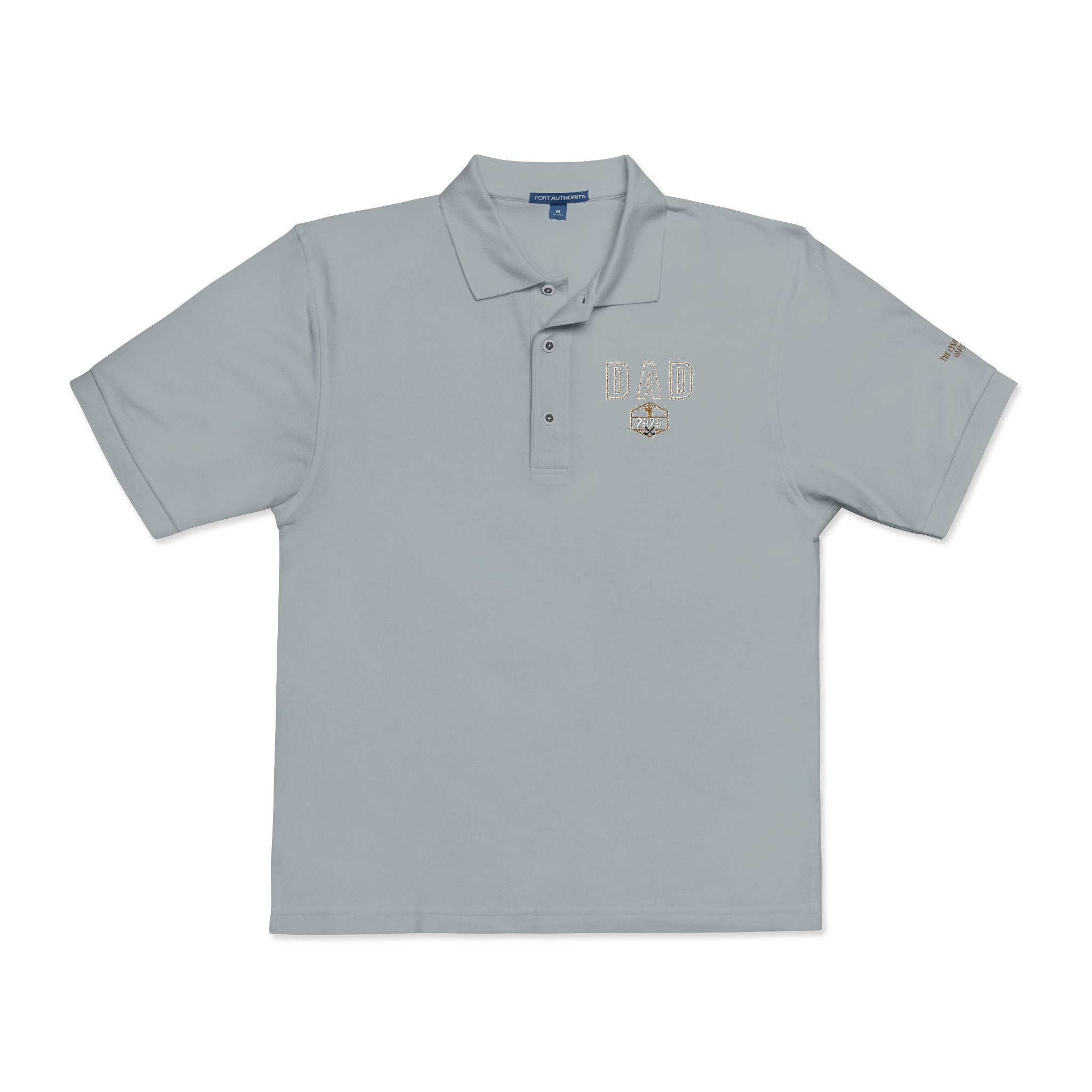 Embroidered Floral Crest Polo Shirt - Premium Father's Day Gift - Elegant Men's Business Casual Golf Polo