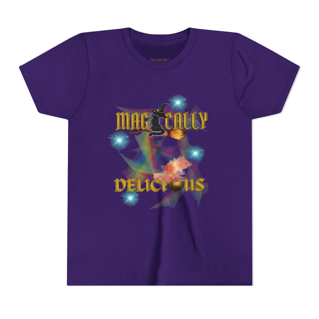 Magically Delicious Wizard Cat – Wizard Cat Glow Tee   - Wizard Cat Spell Bowl Tee – Fantasy Graphic