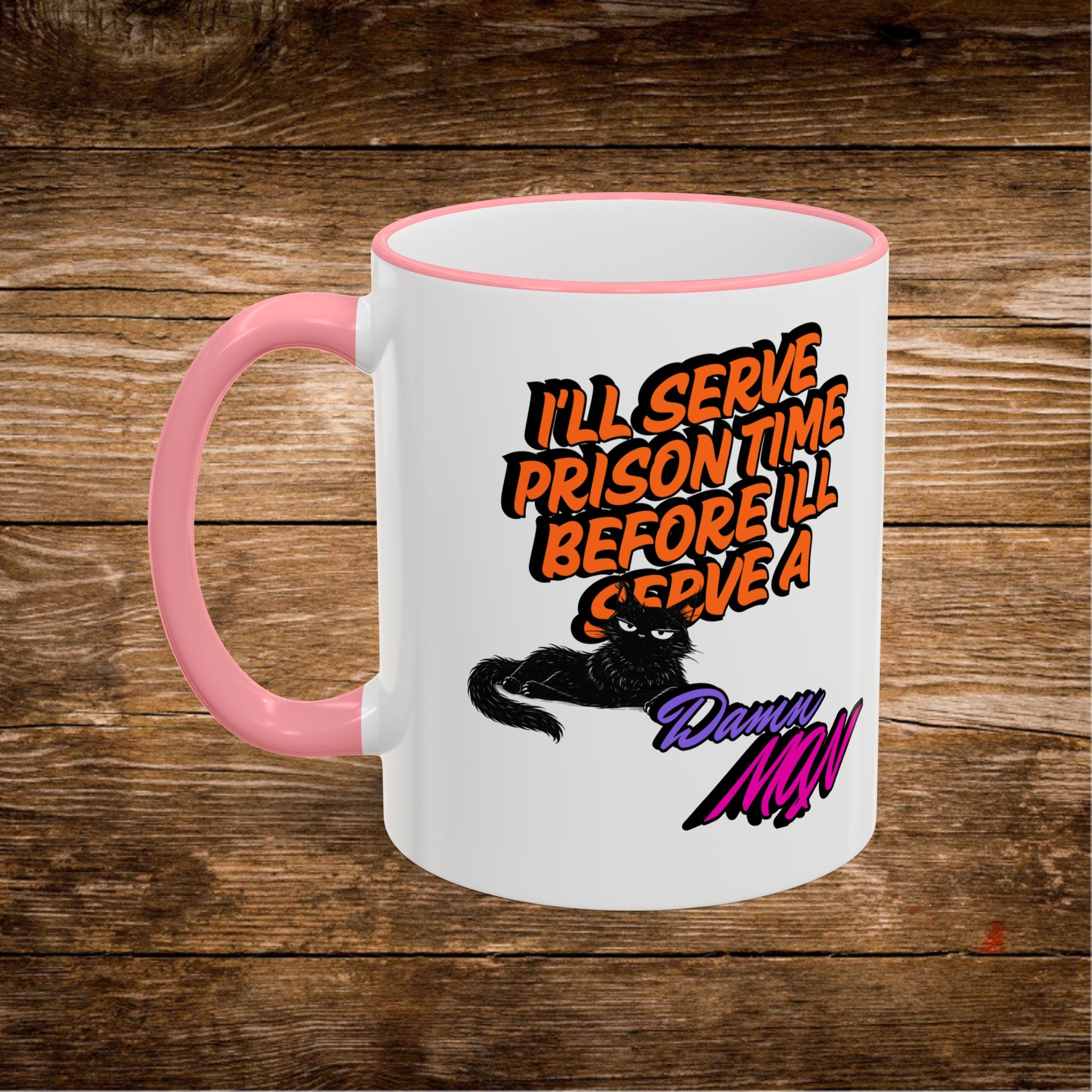 Mug à Anse et Bordure Contrastées Citation Chat Sassy | 325ml 440ml