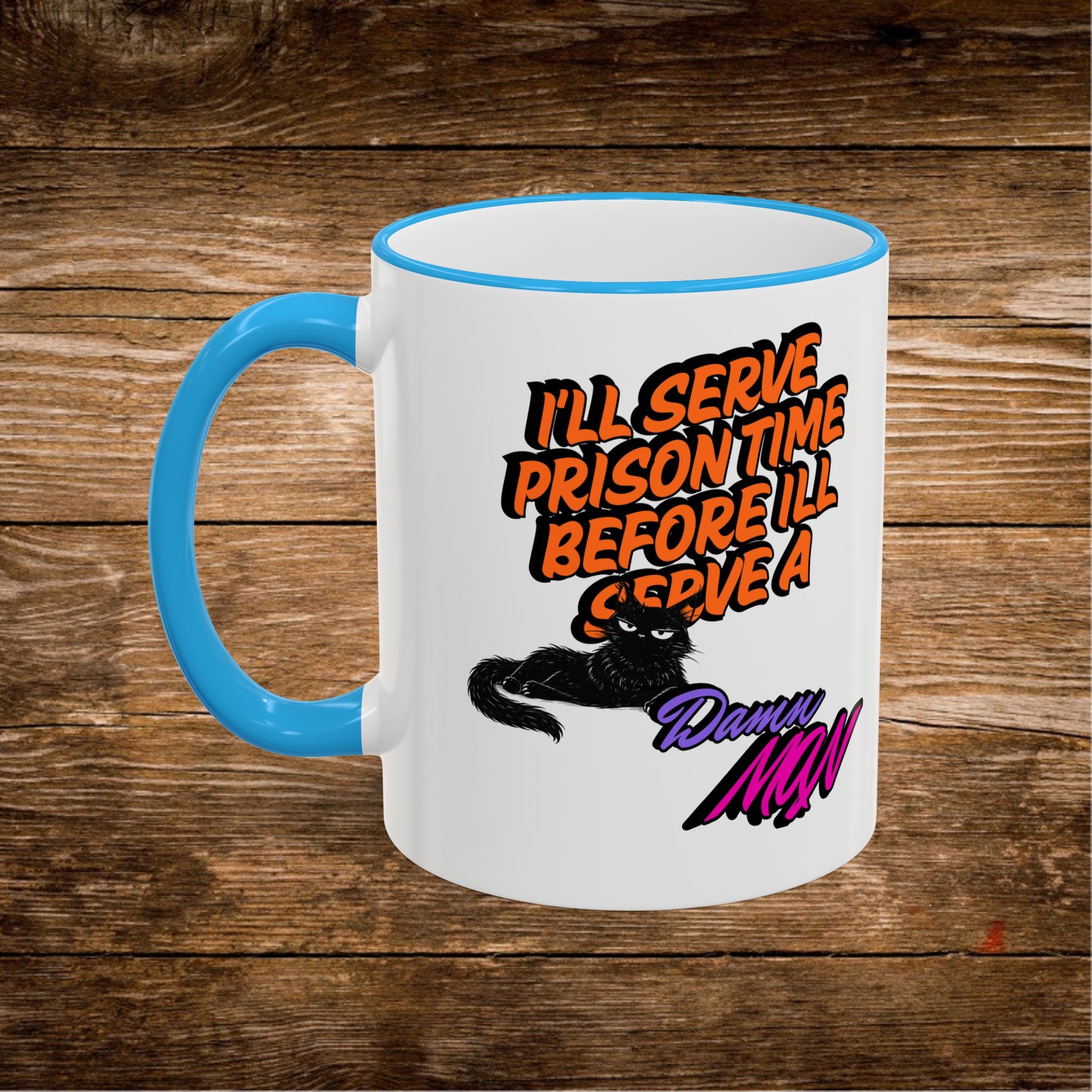 Mug à Anse et Bordure Contrastées Citation Chat Sassy | 325ml 440ml