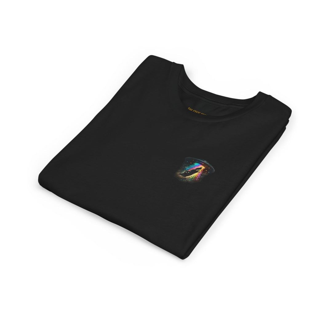 Cosmic Cruise: Jinx & Nova BMX Adventure Tee | Premium Youth Alien & Cat Graphic Shirt | Cool Kids Streetwear T-Shirt | Dual-Graphic Black T-Shirt | Youth BMX Rider Tee — Colorful Cosmic Bike Stunt T-...