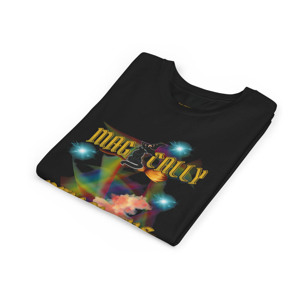 Magically Delicious Wizard Cat – Wizard Cat Glow Tee   - Wizard Cat Spell Bowl Tee – Fantasy Graphic