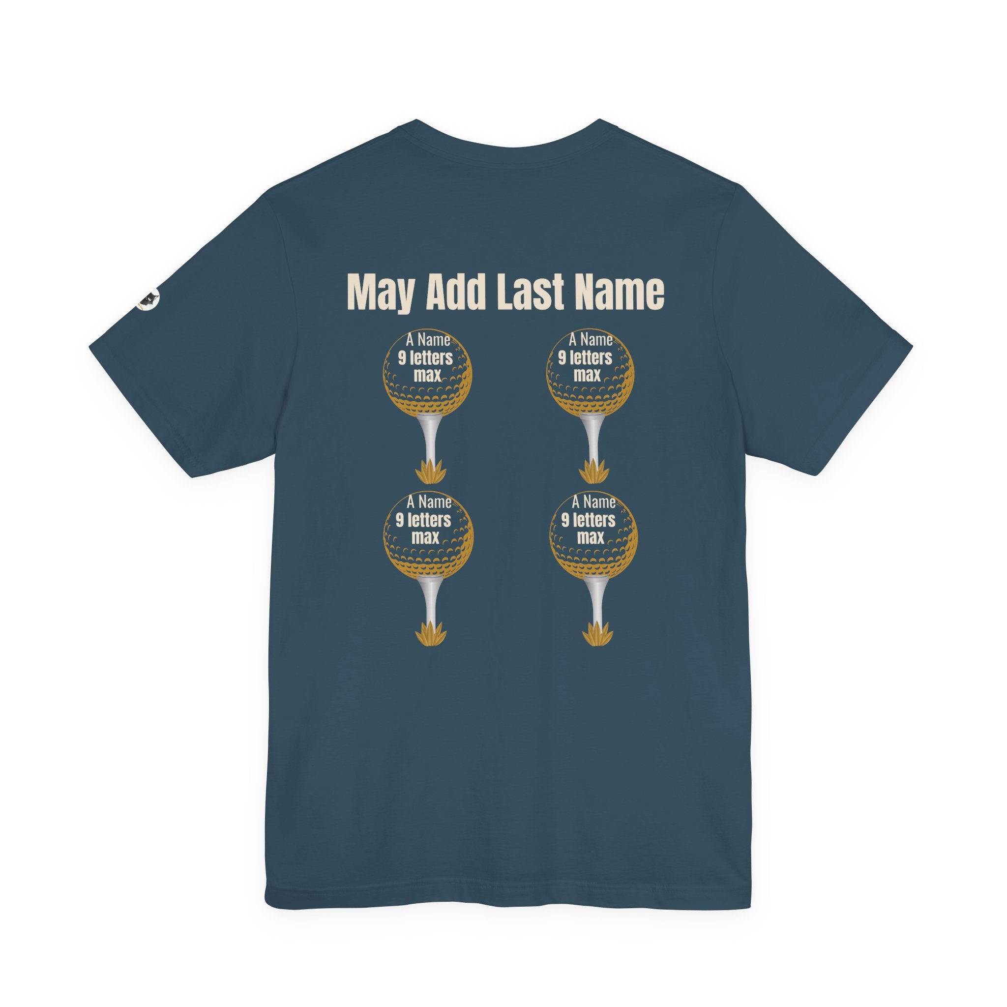 Personalized Father's Day Golf Shirt | Custom Last Name Dad Golf Tee | Kids Names on Golf Balls Shirt Gift for Dad Grandpa