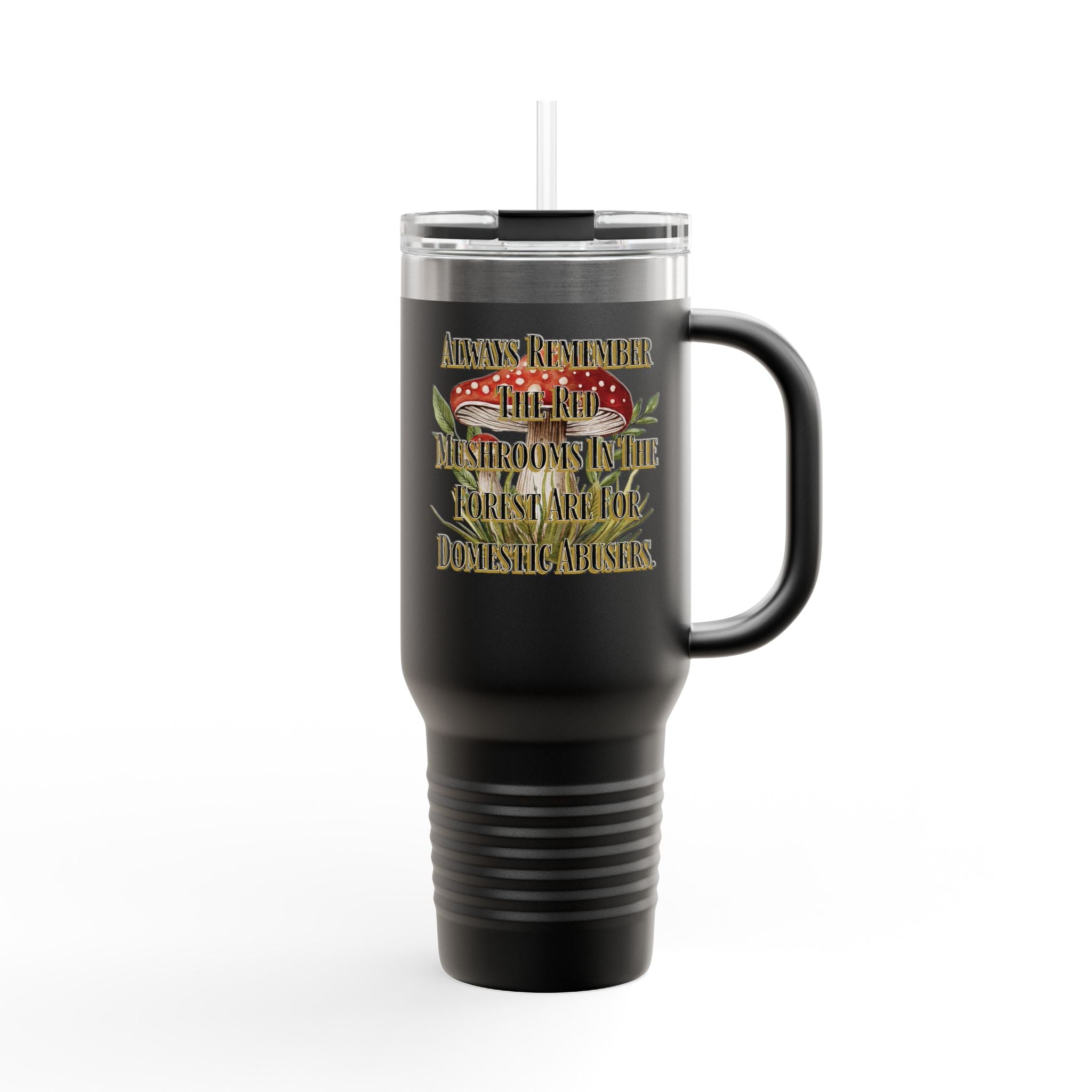 40oz Insulated Mushroom Travel Mug | Gothic Cottagecore Coffee Tumbler | Dark Cottage Etiquette