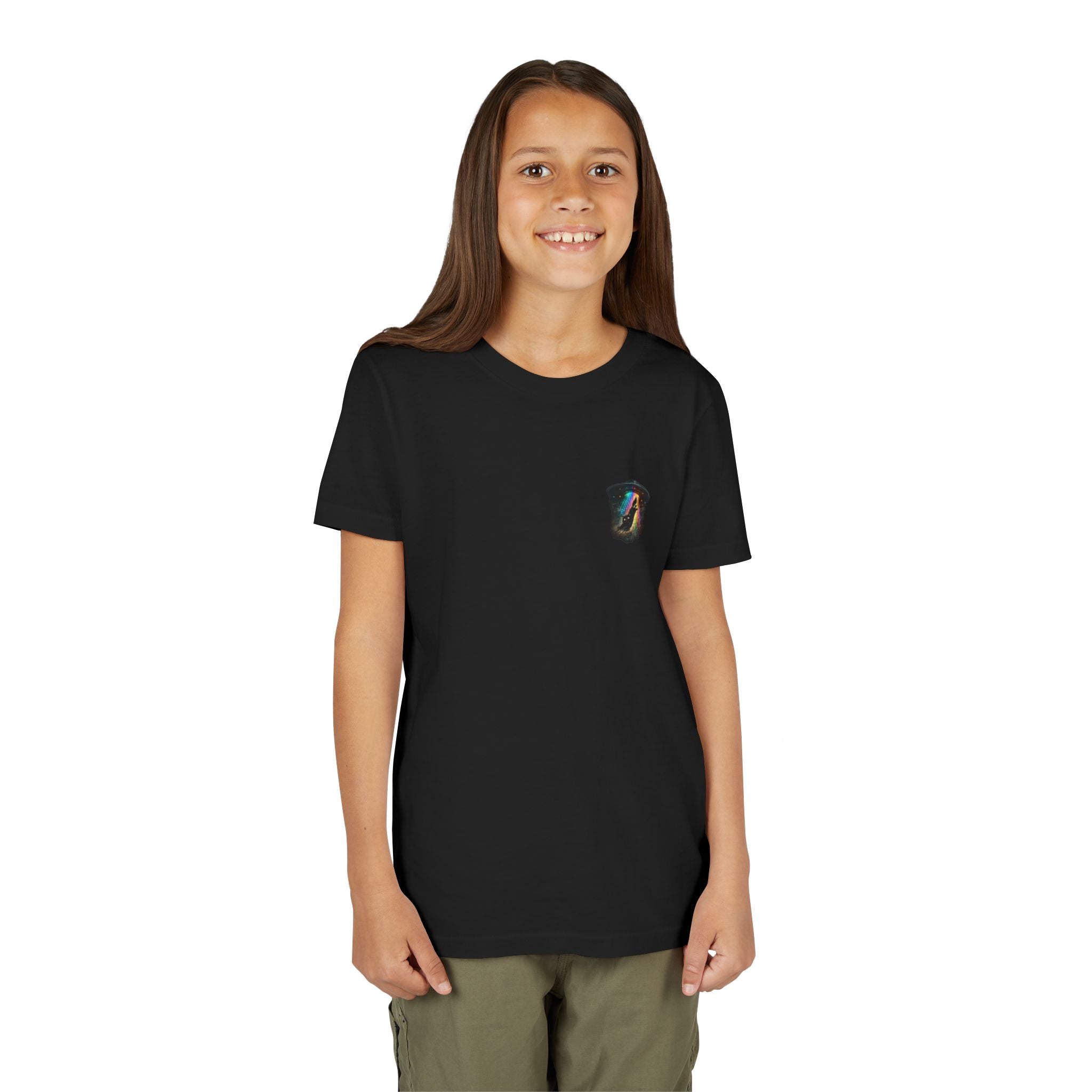 Cosmic Cruise: Jinx & Nova BMX Adventure Tee | Premium Youth Alien & Cat Graphic Shirt | Cool Kids Streetwear T-Shirt | Dual-Graphic Black T-Shirt | Youth BMX Rider Tee — Colorful Cosmic Bike Stunt T-...