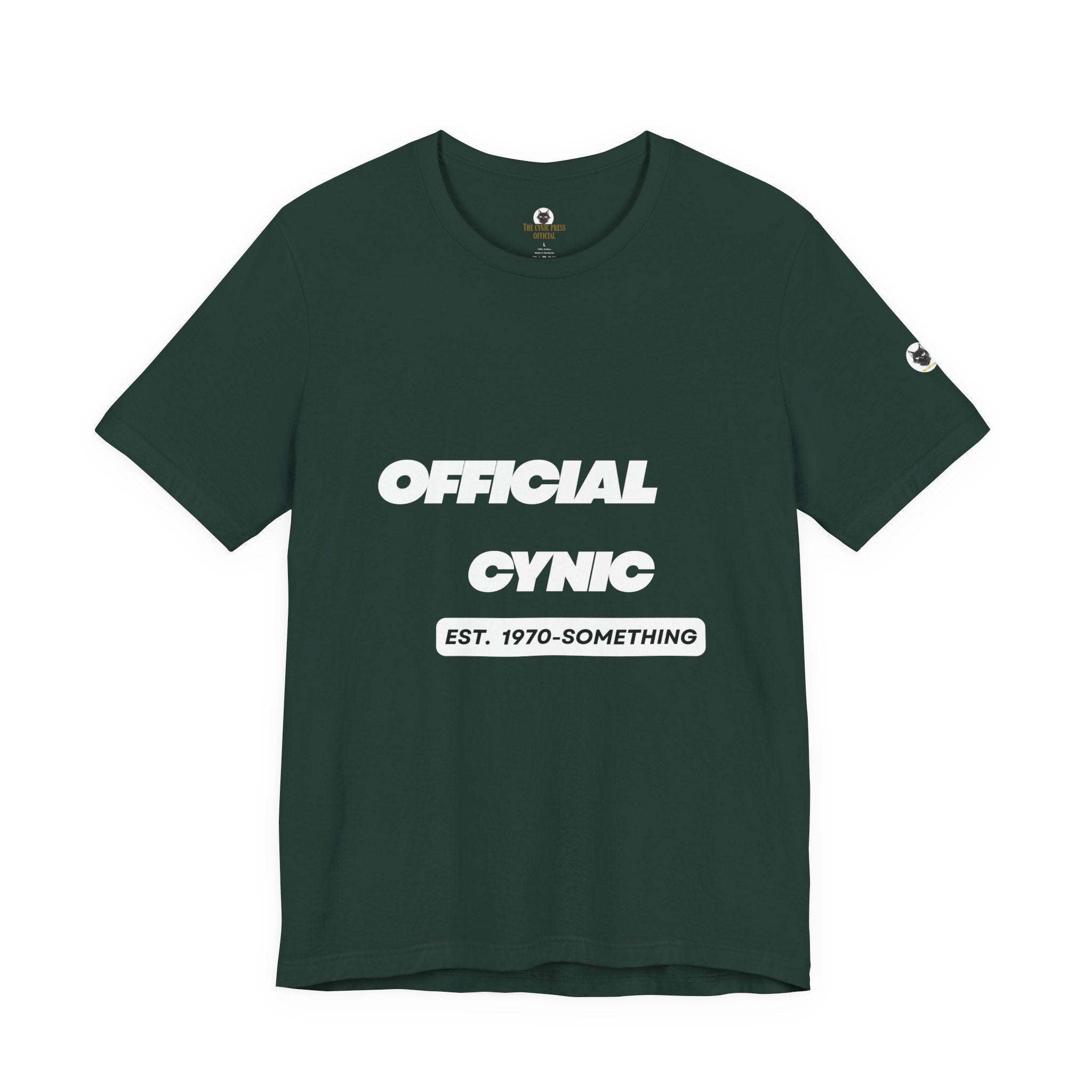 Official Cynic T-Shirt – "Est. 1970-Something" Vintage Humor Tee | Custom Official Cynic T-Shirt | Personalized Vintage Graphic Humor Tee | Custom Year or Decade Unisex Shirt