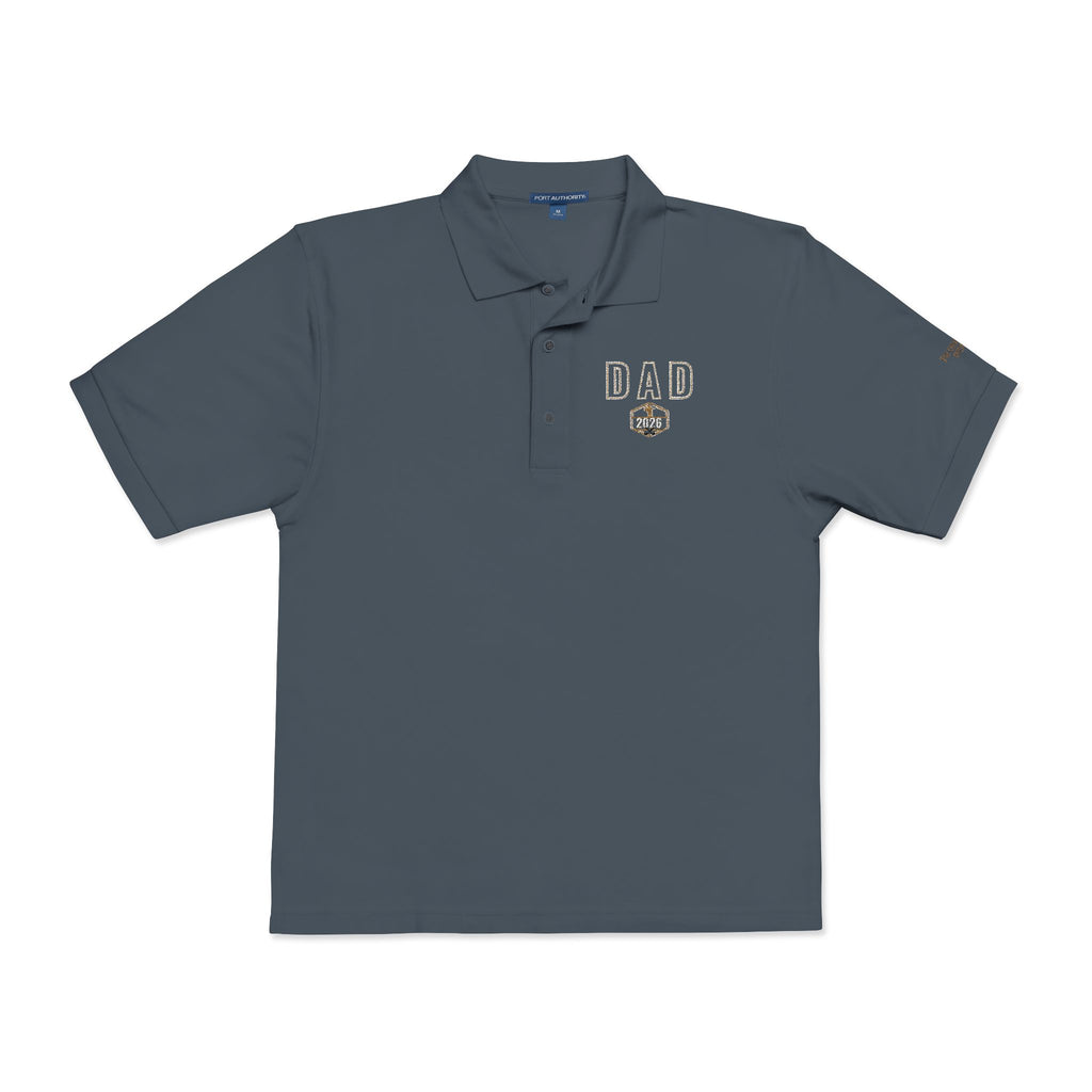 Embroidered Floral Crest Polo Shirt - Premium Father's Day Gift - Elegant Men's Business Casual Golf Polo