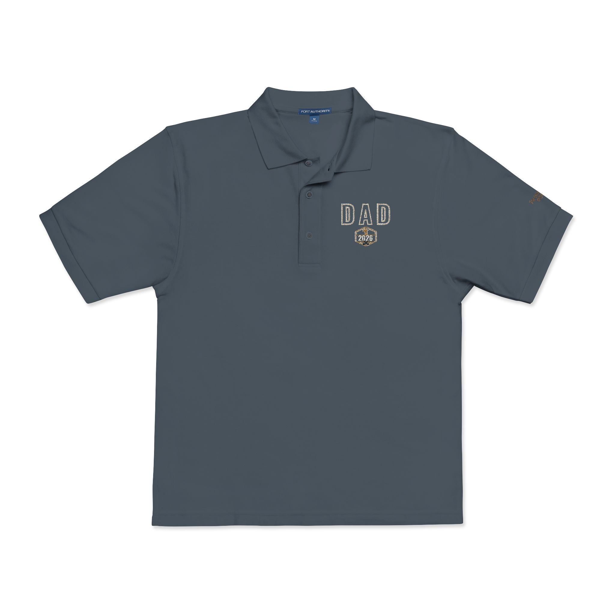 Embroidered Floral Crest Polo Shirt - Premium Father's Day Gift - Elegant Men's Business Casual Golf Polo