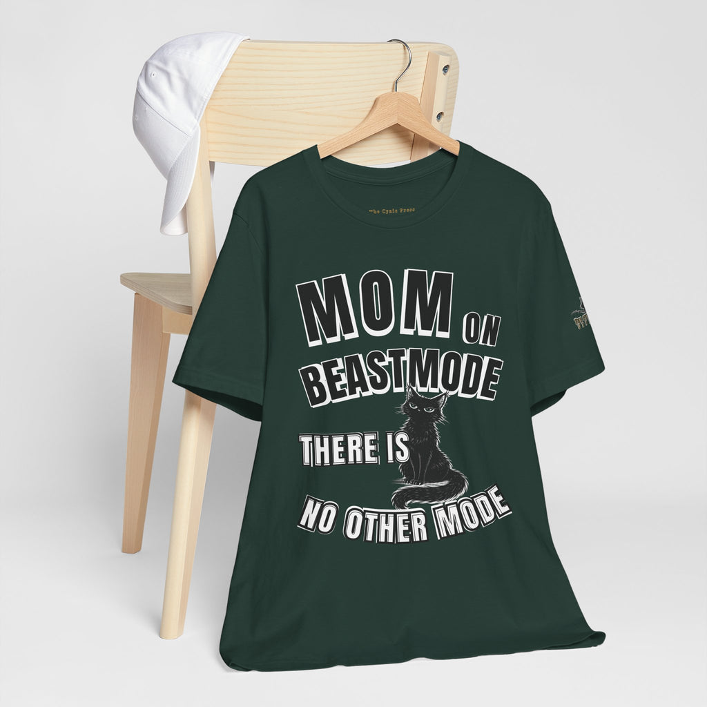 Mom on Beast Mode Shirt – Funny Cat Mom Tee – Strong Mom Graphic T-Shirt – Mother’s Day Gift Idea-Mom Tee