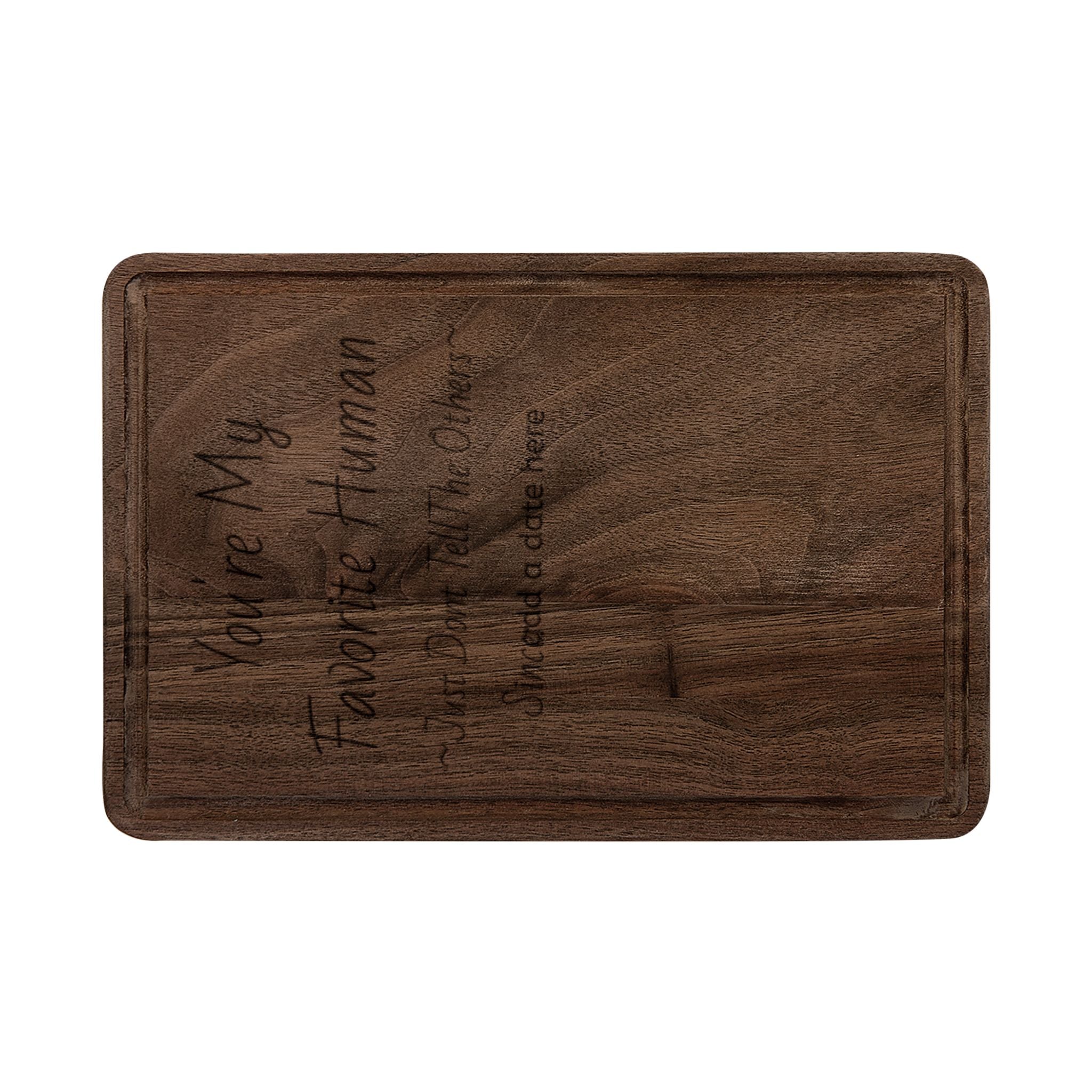 Personalized Engraved Wooden Cutting Board — Custom Message Cheese & Serving Board, Housewarming Gift