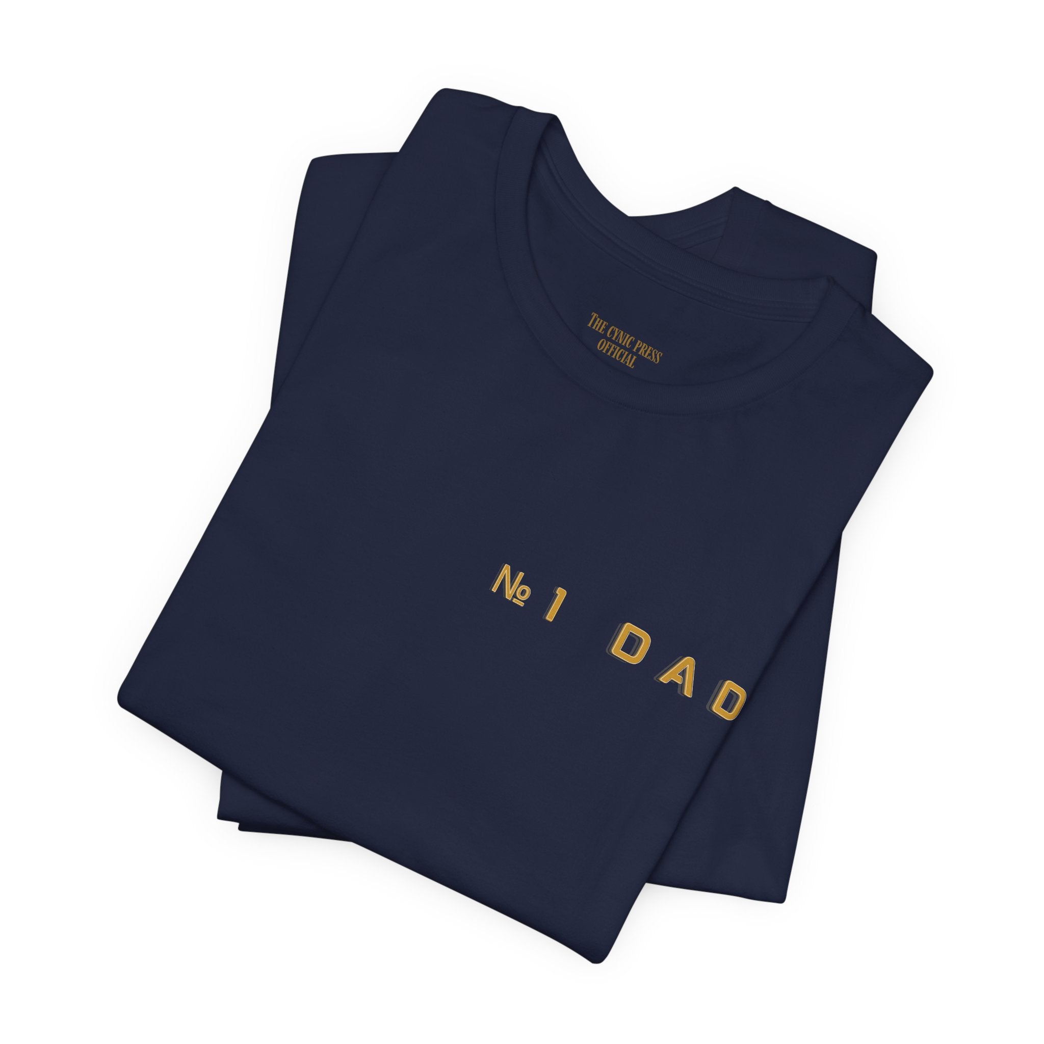 Dad 2026 Crossword T‑Shirt — "No.1 Dad" Gold Badge Father’s Day Tee | Dad Crossword Puzzle T-Shirt | Father's Day Double Sided Graphic Tee | No 1 Dad Shirt Gift for Men