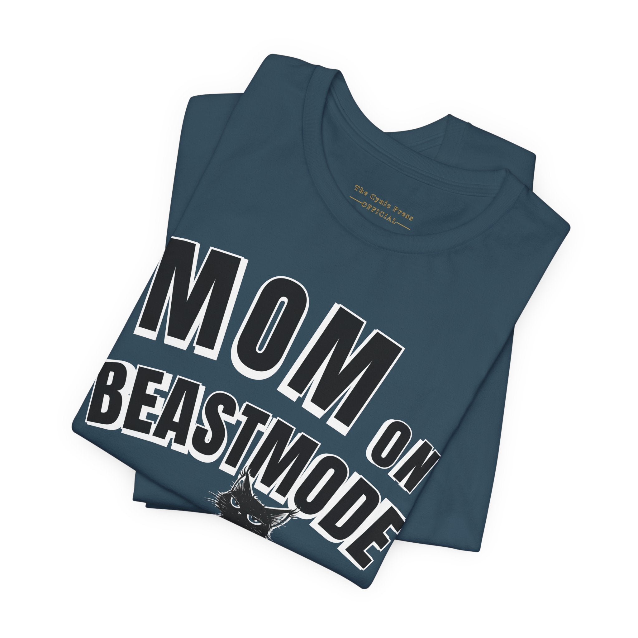 Mom on Beast Mode Shirt – Funny Cat Mom Tee – Strong Mom Graphic T-Shirt – Mother’s Day Gift Idea-Mom Tee