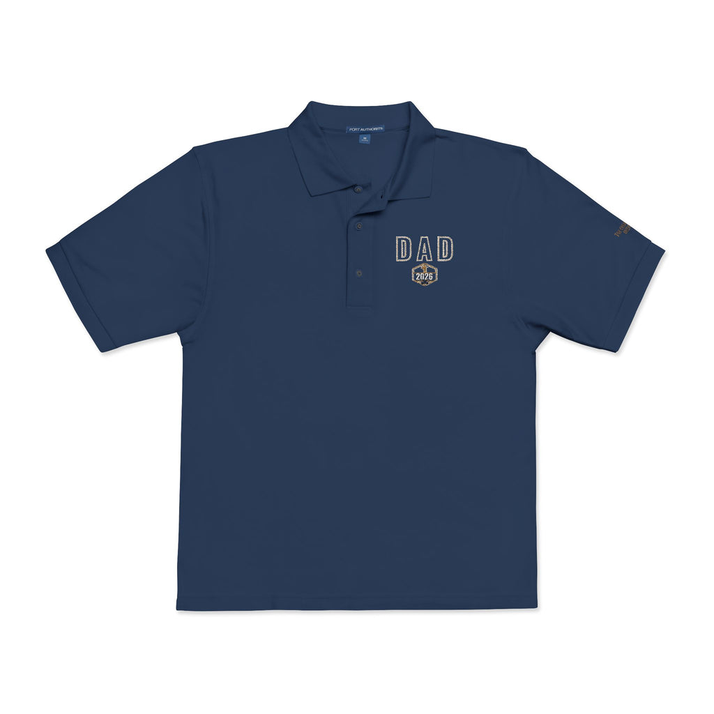 Embroidered Floral Crest Polo Shirt - Premium Father's Day Gift - Elegant Men's Business Casual Golf Polo