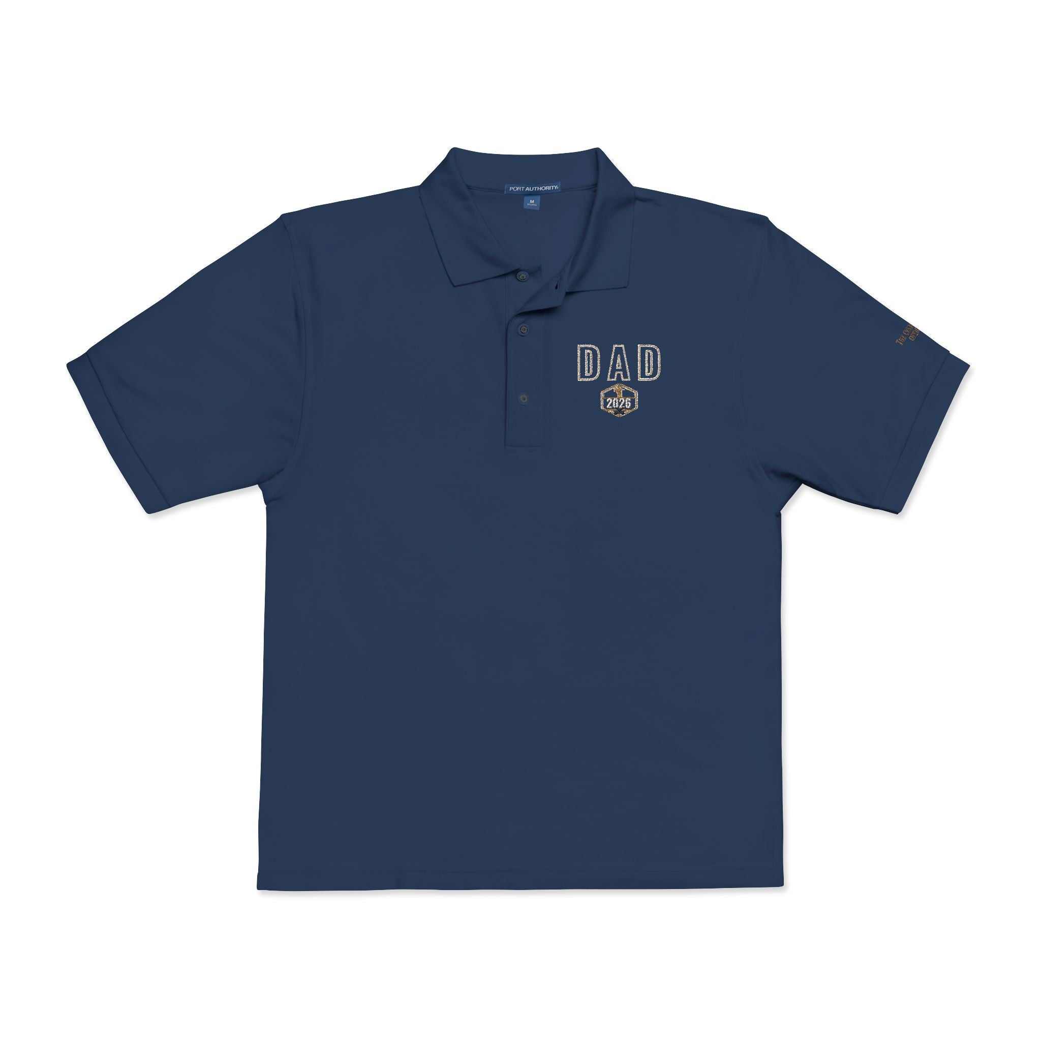 Embroidered Floral Crest Polo Shirt - Premium Father's Day Gift - Elegant Men's Business Casual Golf Polo