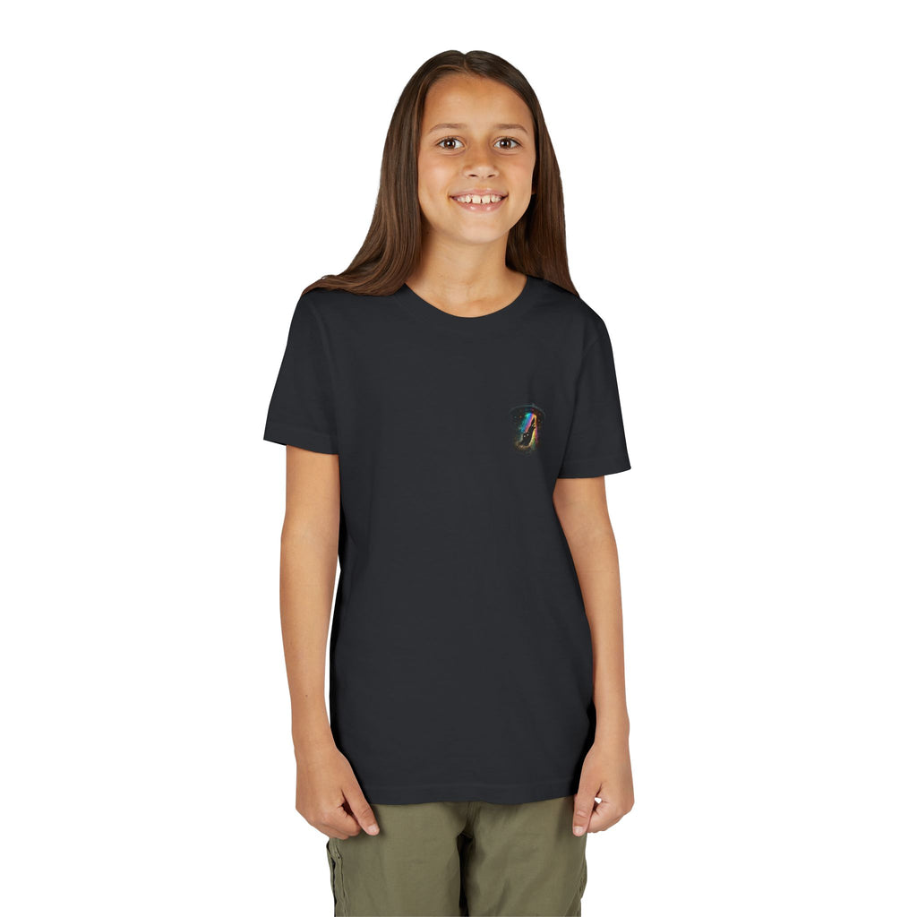 Cosmic Cruise: Jinx & Nova BMX Adventure Tee | Premium Youth Alien & Cat Graphic Shirt | Cool Kids Streetwear T-Shirt | Dual-Graphic Black T-Shirt | Youth BMX Rider Tee — Colorful Cosmic Bike Stunt T-...