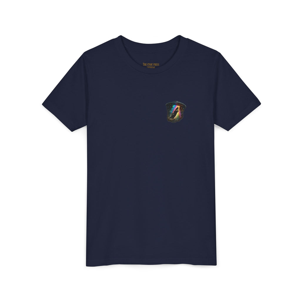 Cosmic Cruise: Jinx & Nova BMX Adventure Tee | Premium Youth Alien & Cat Graphic Shirt | Cool Kids Streetwear T-Shirt | Dual-Graphic Black T-Shirt | Youth BMX Rider Tee — Colorful Cosmic Bike Stunt T-...