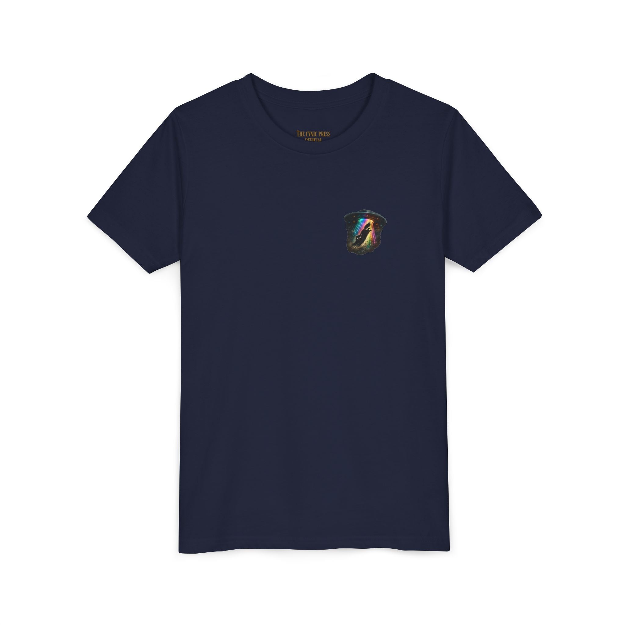 Cosmic Cruise: Jinx & Nova BMX Adventure Tee | Premium Youth Alien & Cat Graphic Shirt | Cool Kids Streetwear T-Shirt | Dual-Graphic Black T-Shirt | Youth BMX Rider Tee — Colorful Cosmic Bike Stunt T-...