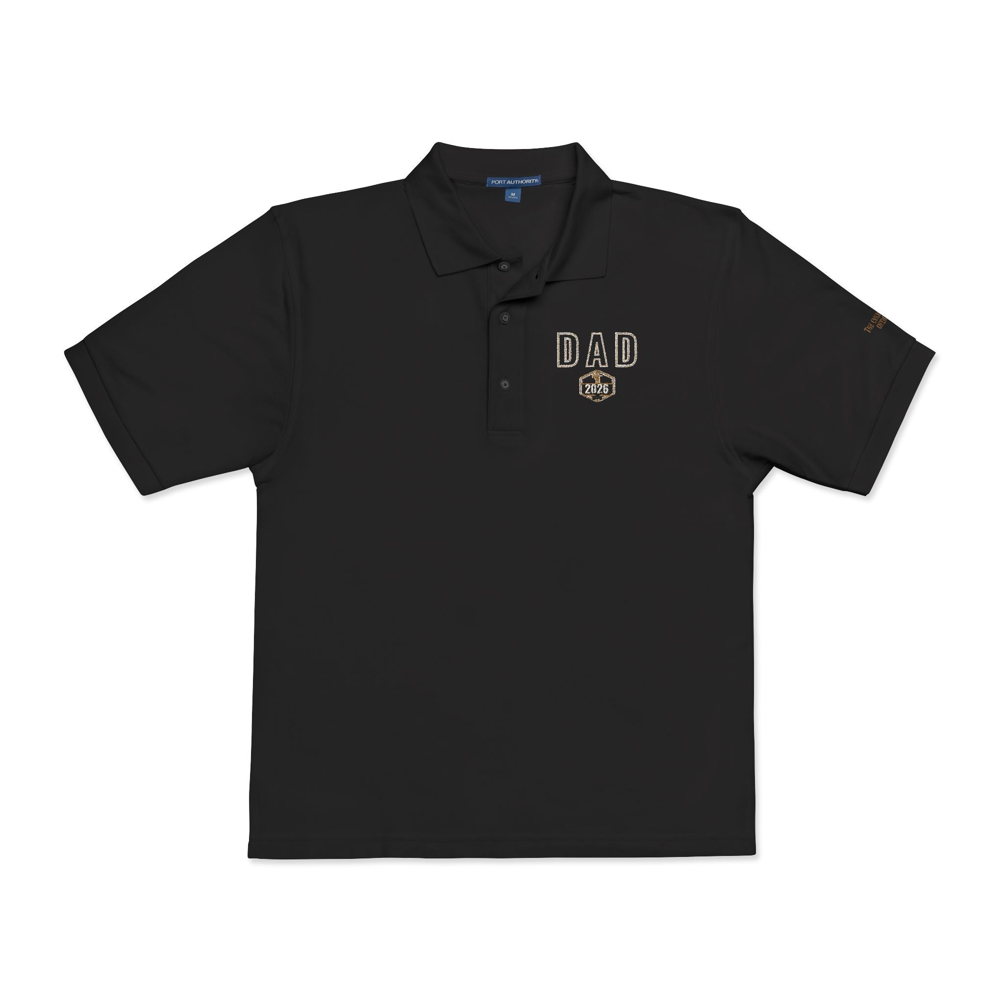 Embroidered Floral Crest Polo Shirt - Premium Father's Day Gift - Elegant Men's Business Casual Golf Polo