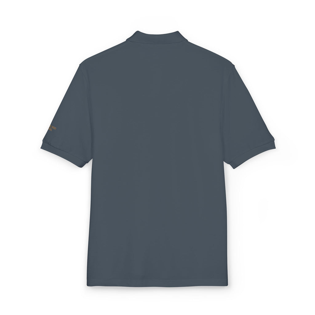 Embroidered Floral Crest Polo Shirt - Premium Father's Day Gift - Elegant Men's Business Casual Golf Polo