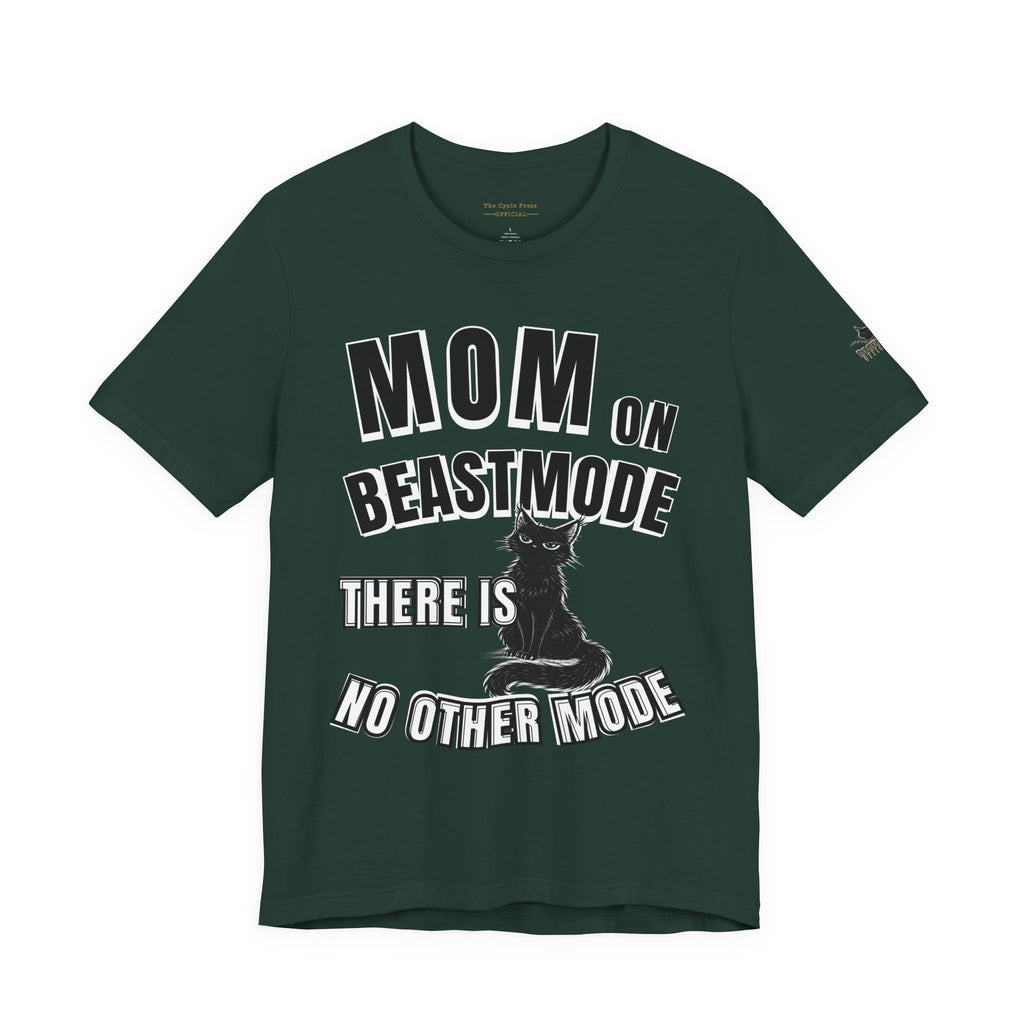 Mom on Beast Mode Shirt – Funny Cat Mom Tee – Strong Mom Graphic T-Shirt – Mother’s Day Gift Idea-Mom Tee