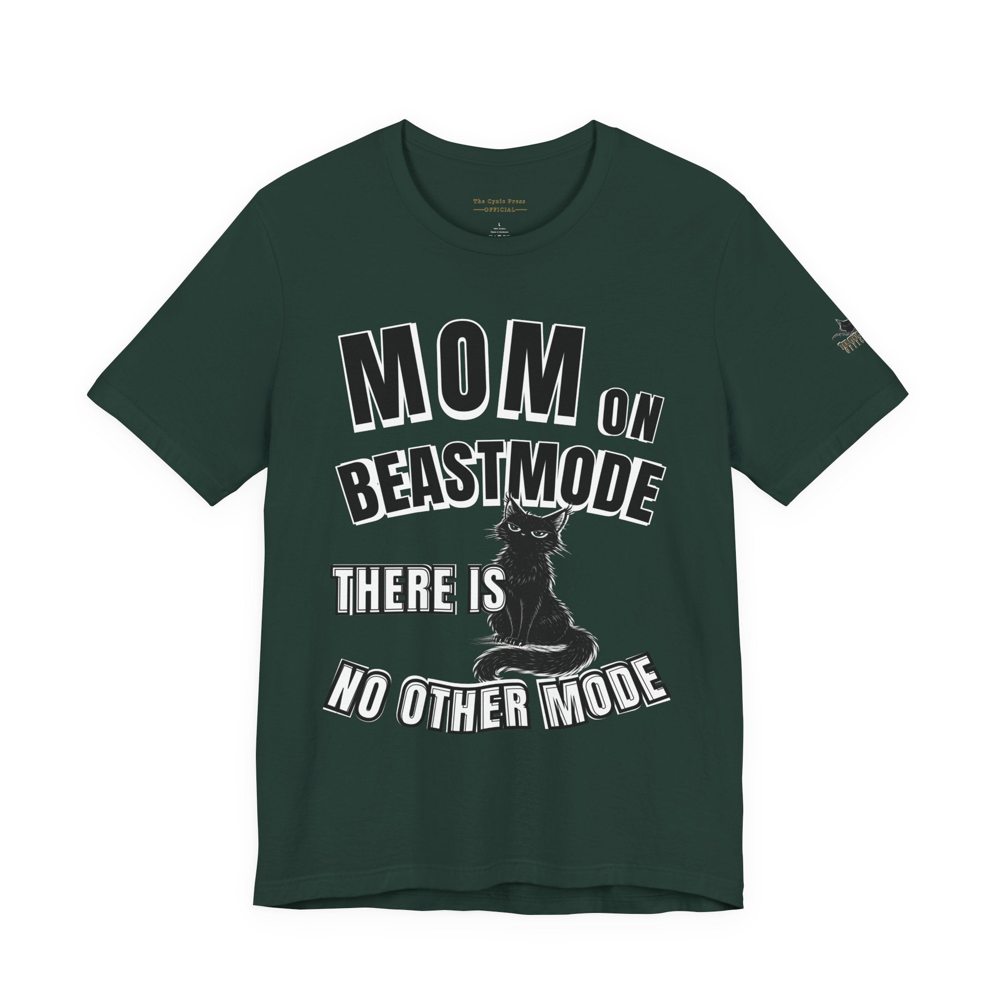 Mom on Beast Mode Shirt – Funny Cat Mom Tee – Strong Mom Graphic T-Shirt – Mother’s Day Gift Idea-Mom Tee